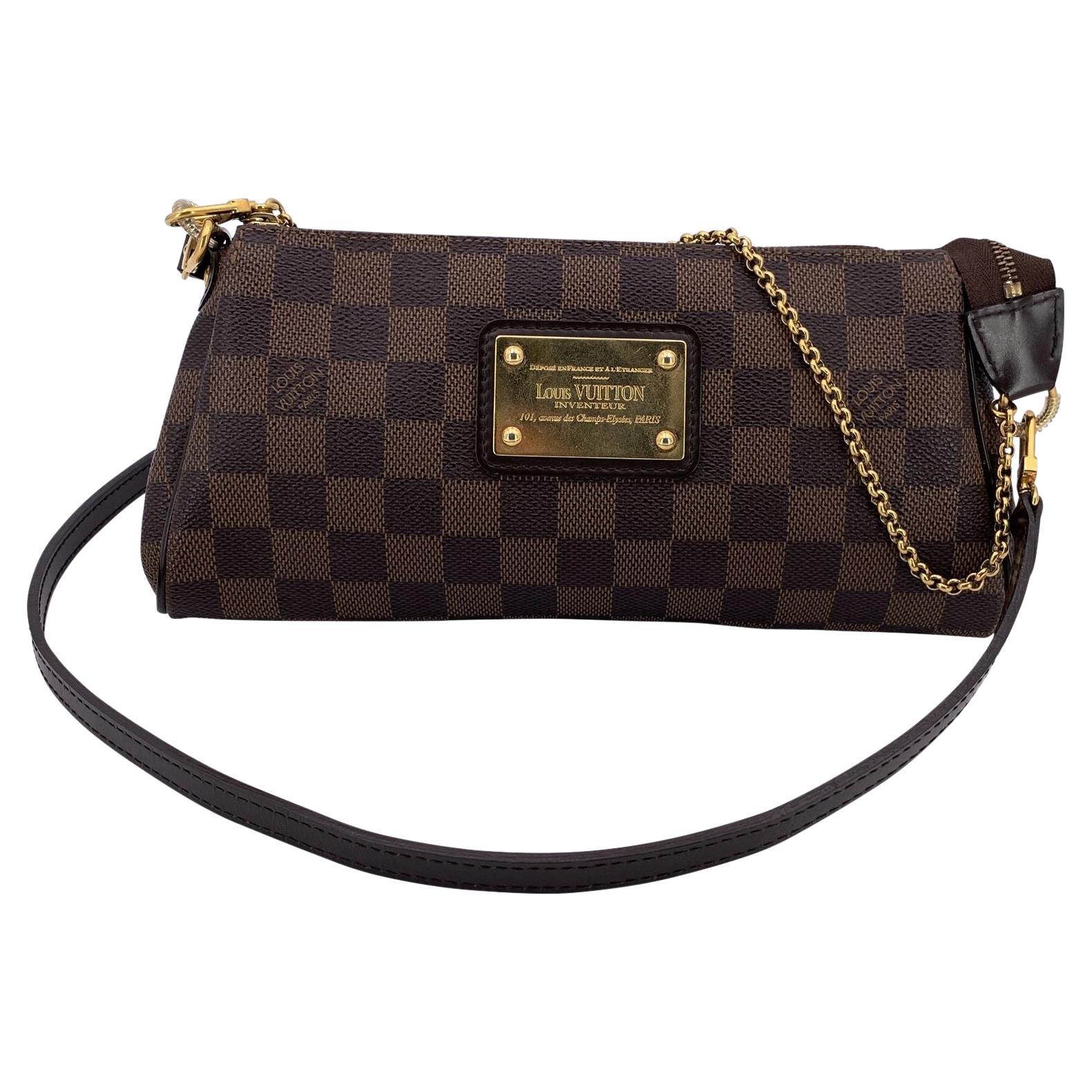 Louis Vuitton Damier Ebene Pochette Eva Shoulder Bag Double Strap For Sale
