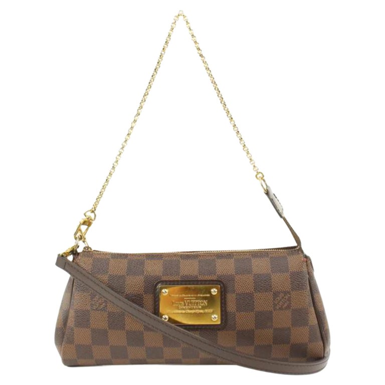 Louis Vuitton Damier Ebene Pochette Eva 2Way Crossbody Bag Leather