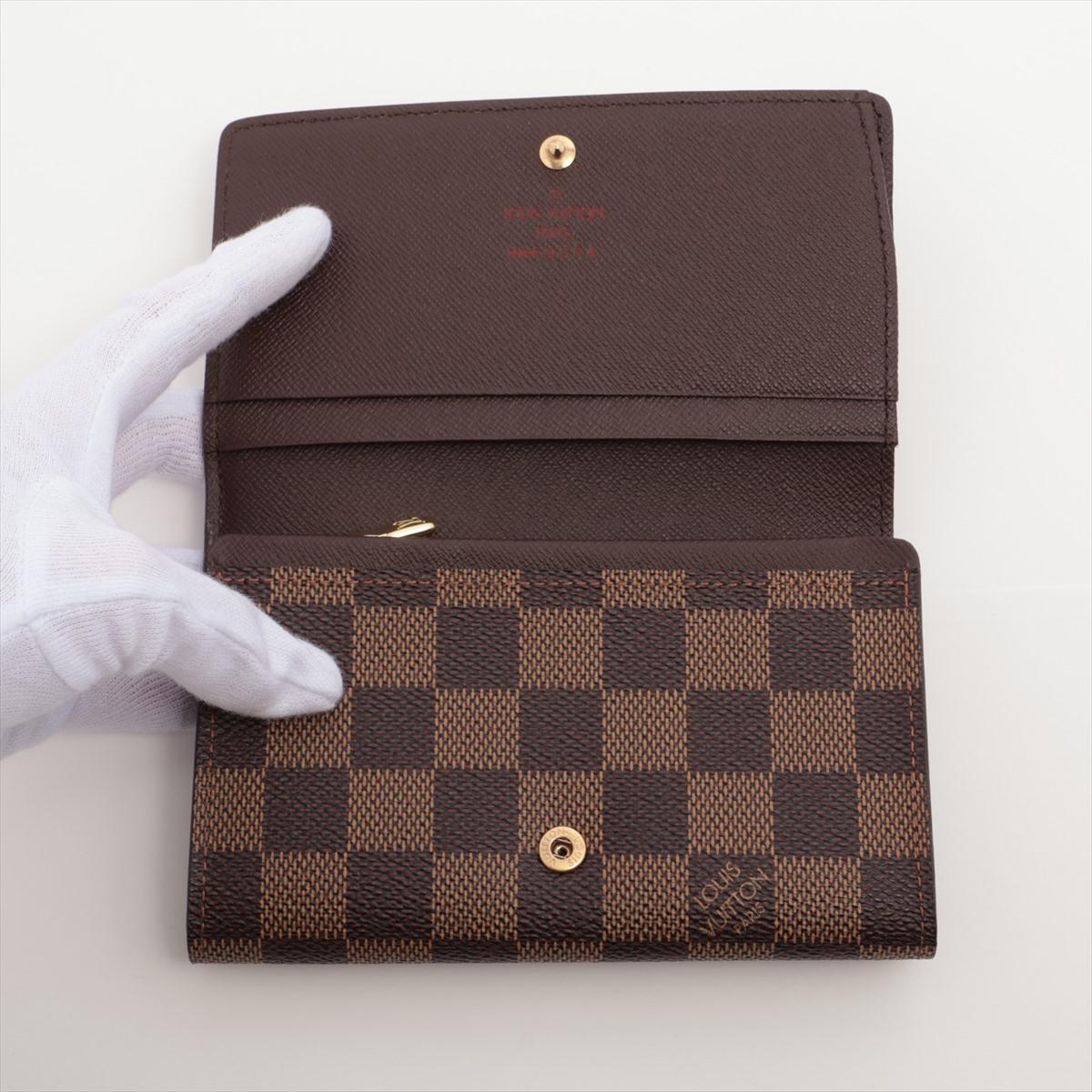 Women's Louis Vuitton Damier Ebene Porte Monnaie Billets Tresor Wallet