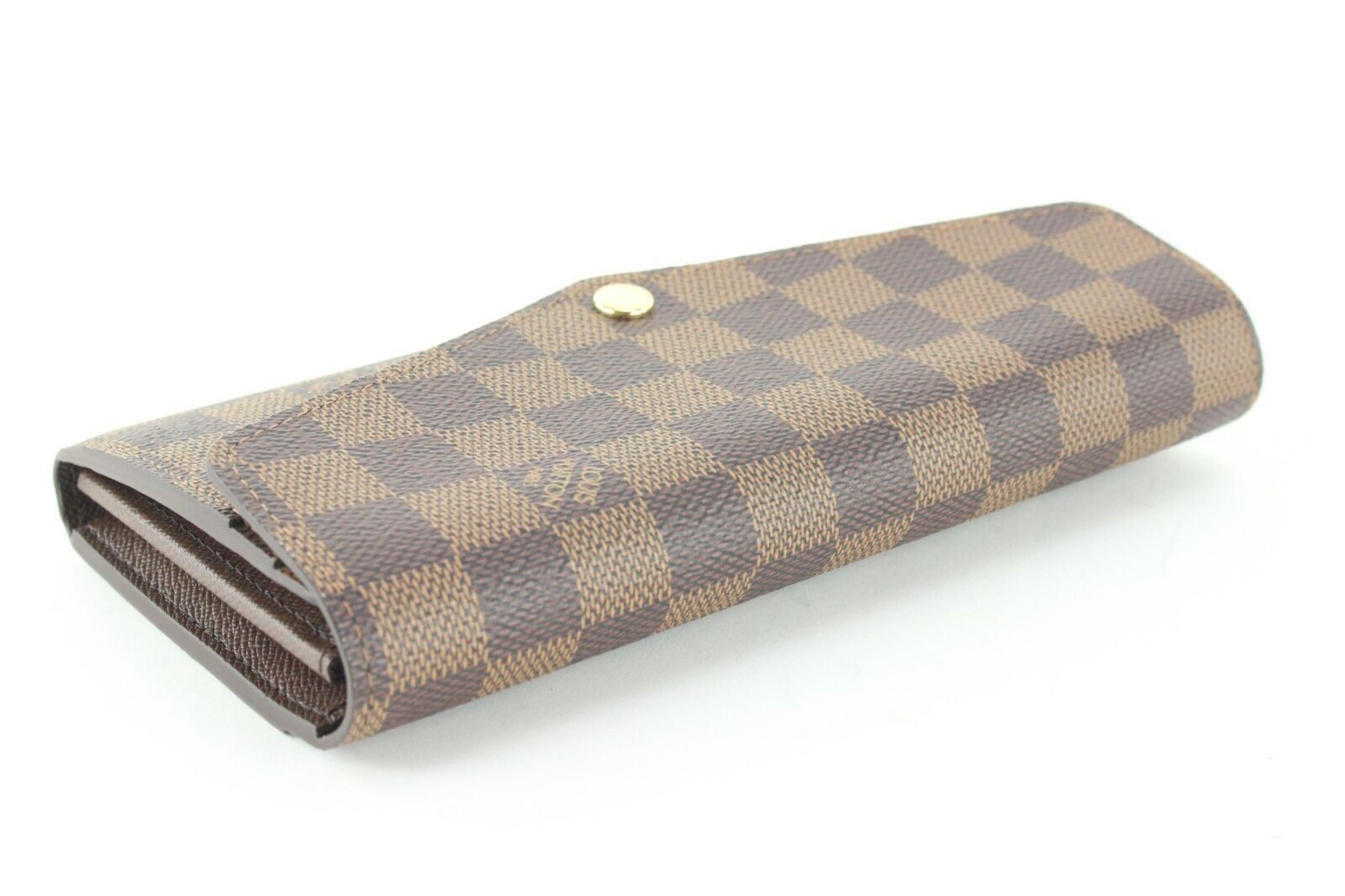 Louis Vuitton Damier Ebene Porte Tresor Sarah Flap Wallet 1LK0105 In New Condition For Sale In Dix hills, NY