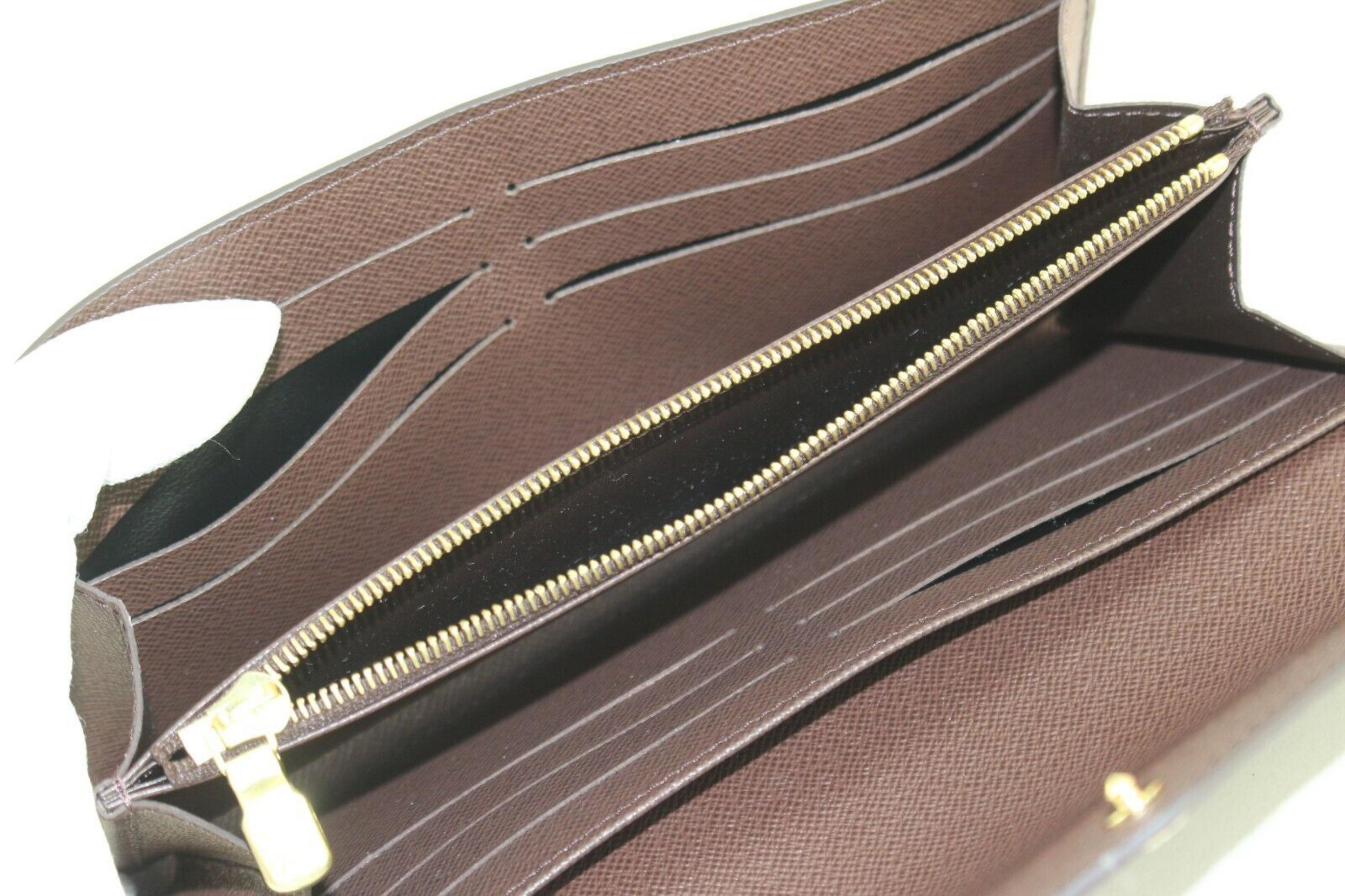 Louis Vuitton Damier Ebene Porte Tresor Sarah Flap Wallet 1LK0105 For Sale 1