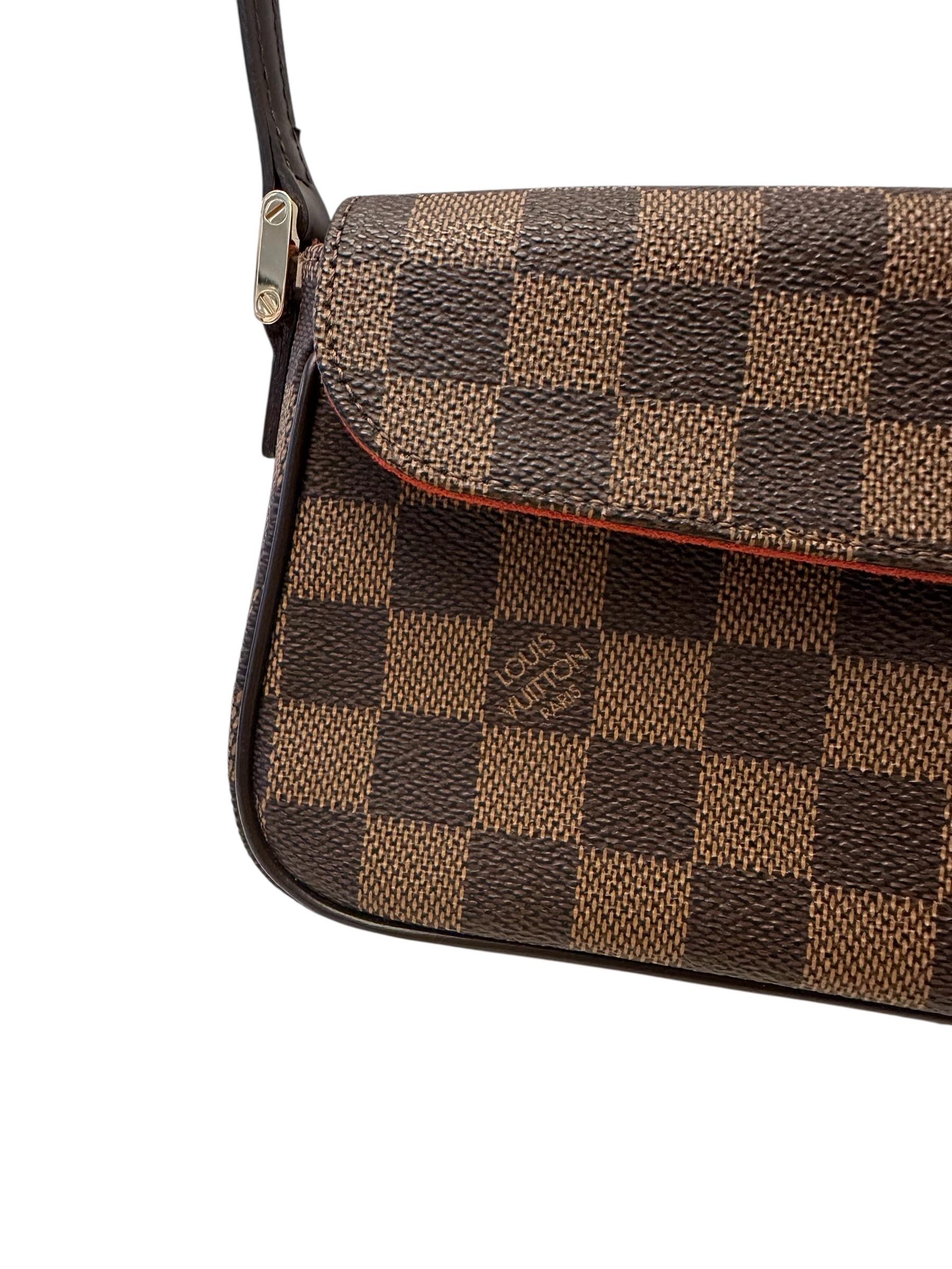 Noir Louis Vuitton Damier Ebene Recoleta Shoulder Bag en vente