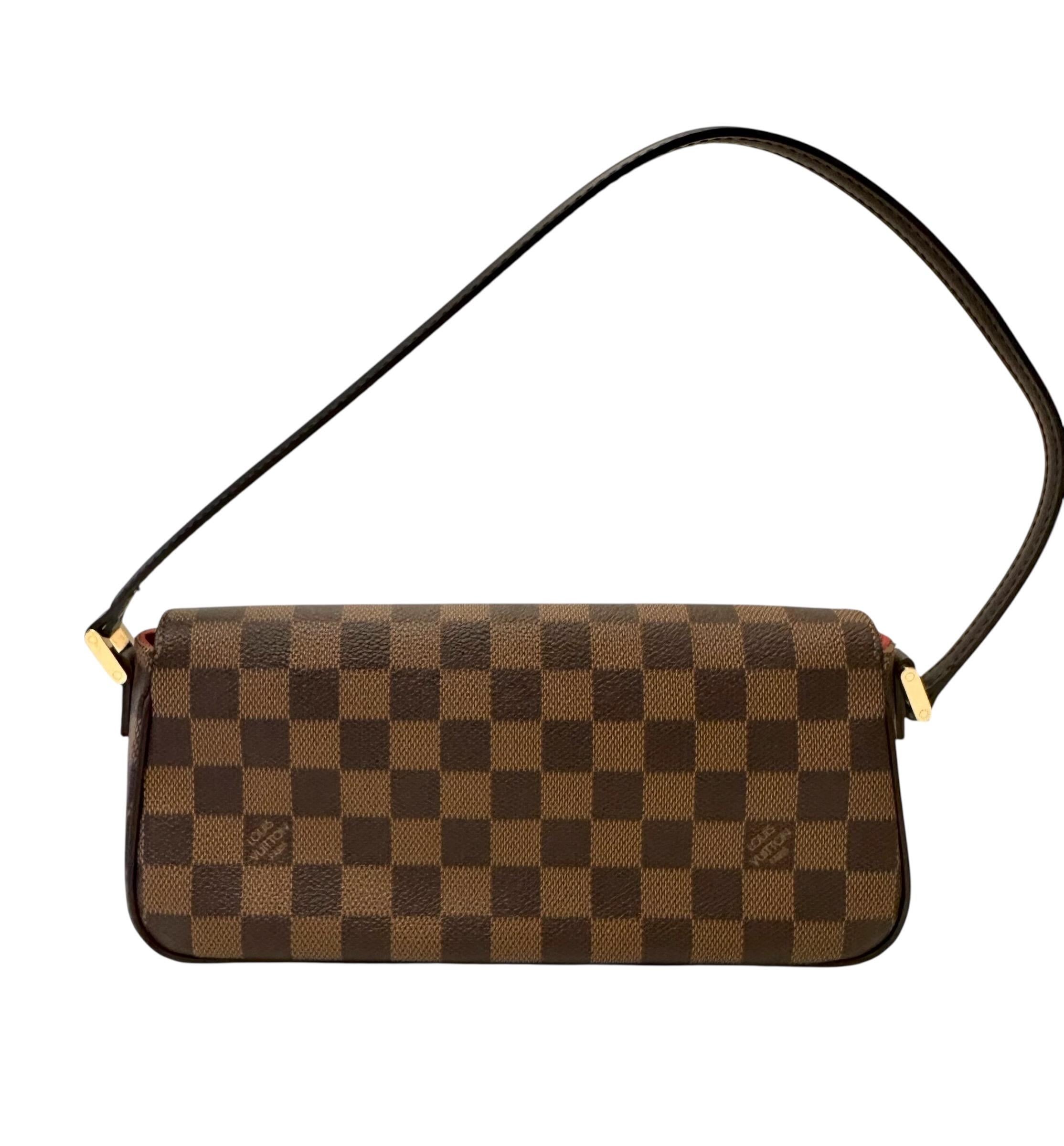 Louis Vuitton Damier Ebene Recoleta Shoulder Bag en vente 1