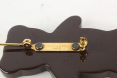 Louis Vuitton Damier Ebene Resin Teddy Bear Brooch Pin 101lv15