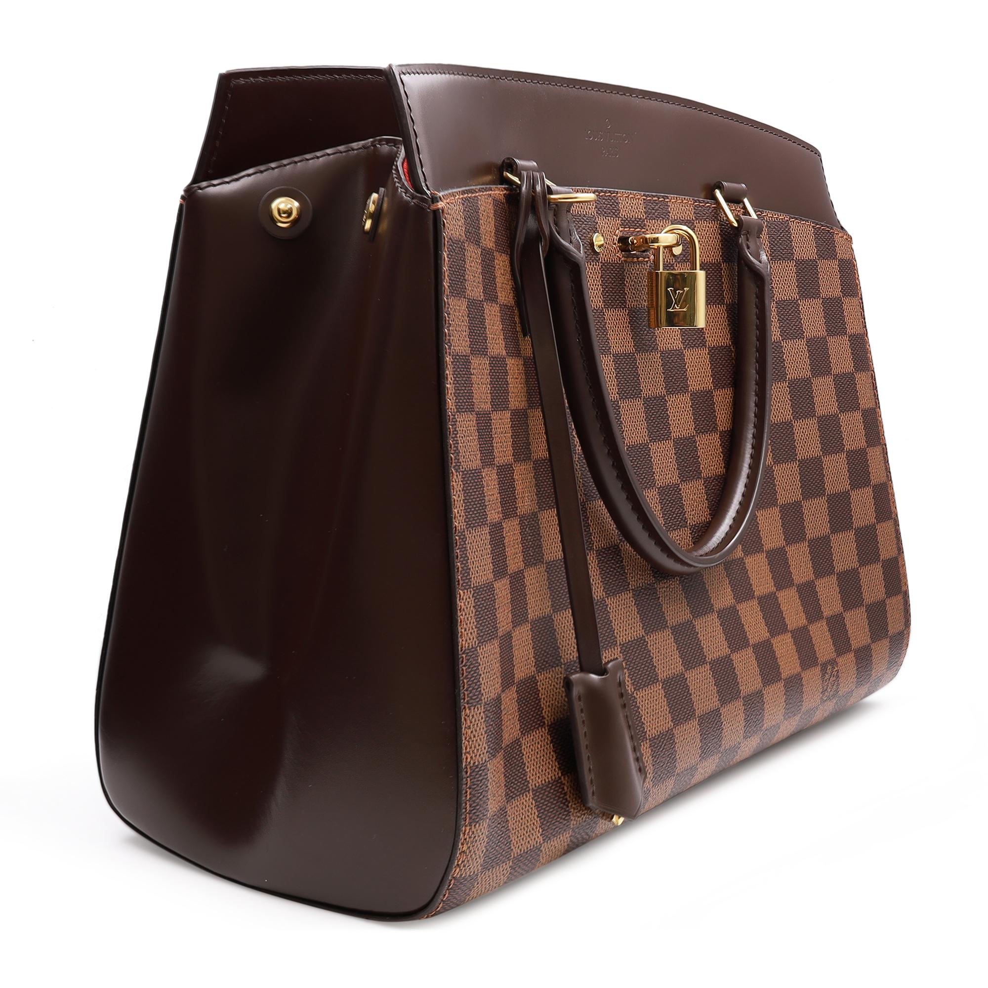 Louis Vuitton Damier Ebene Rivoli MM Brown Ladies Tote Handbag In New Condition For Sale In New York, NY
