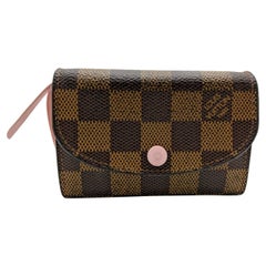 Louis Vuitton Damier Ebene Rosalie Coin Purse Rose Ballerine 