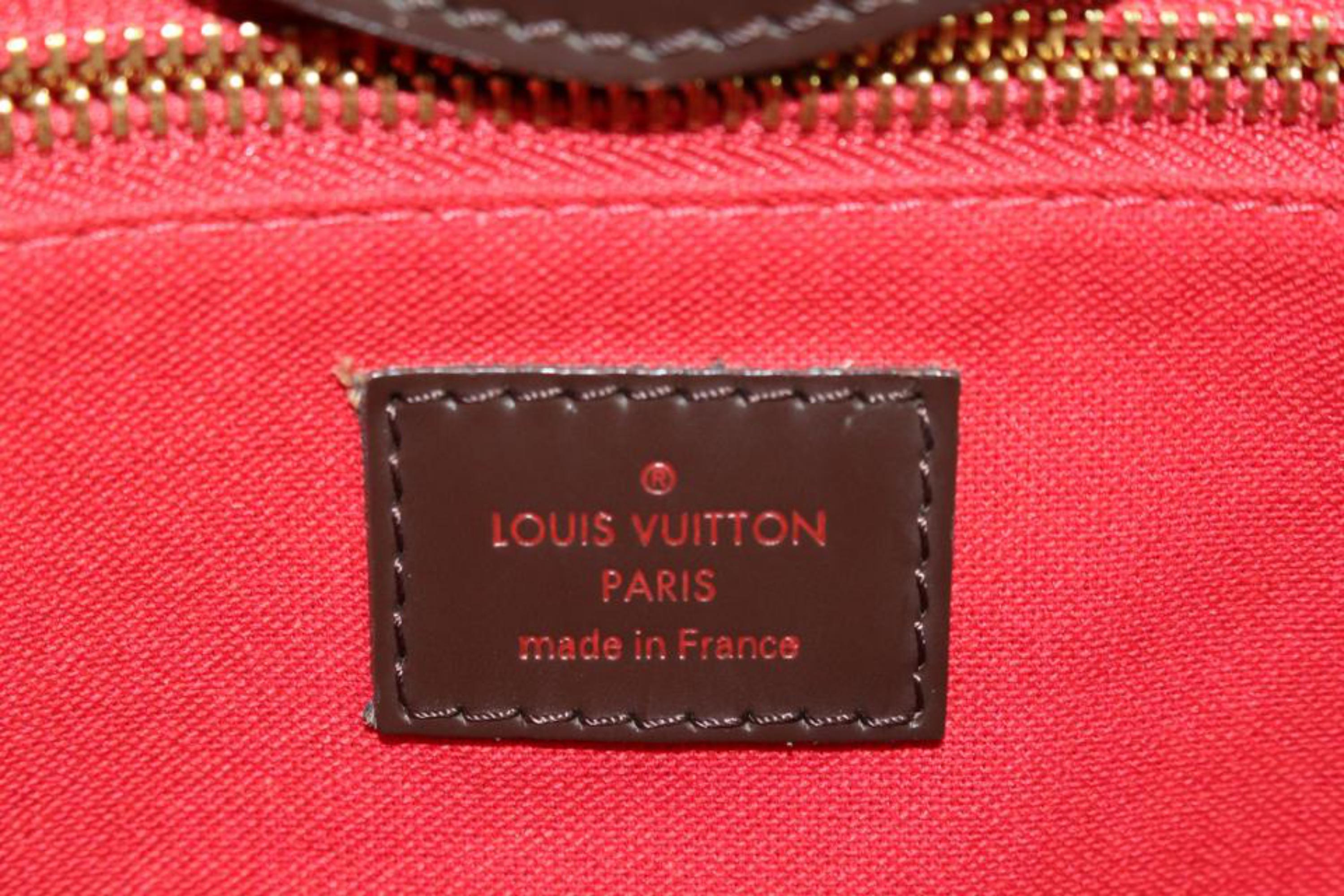 Marron Louis Vuitton - Sac fourre-tout à bandoulière « 2way » en damier ébène et rose, 41lk81 en vente