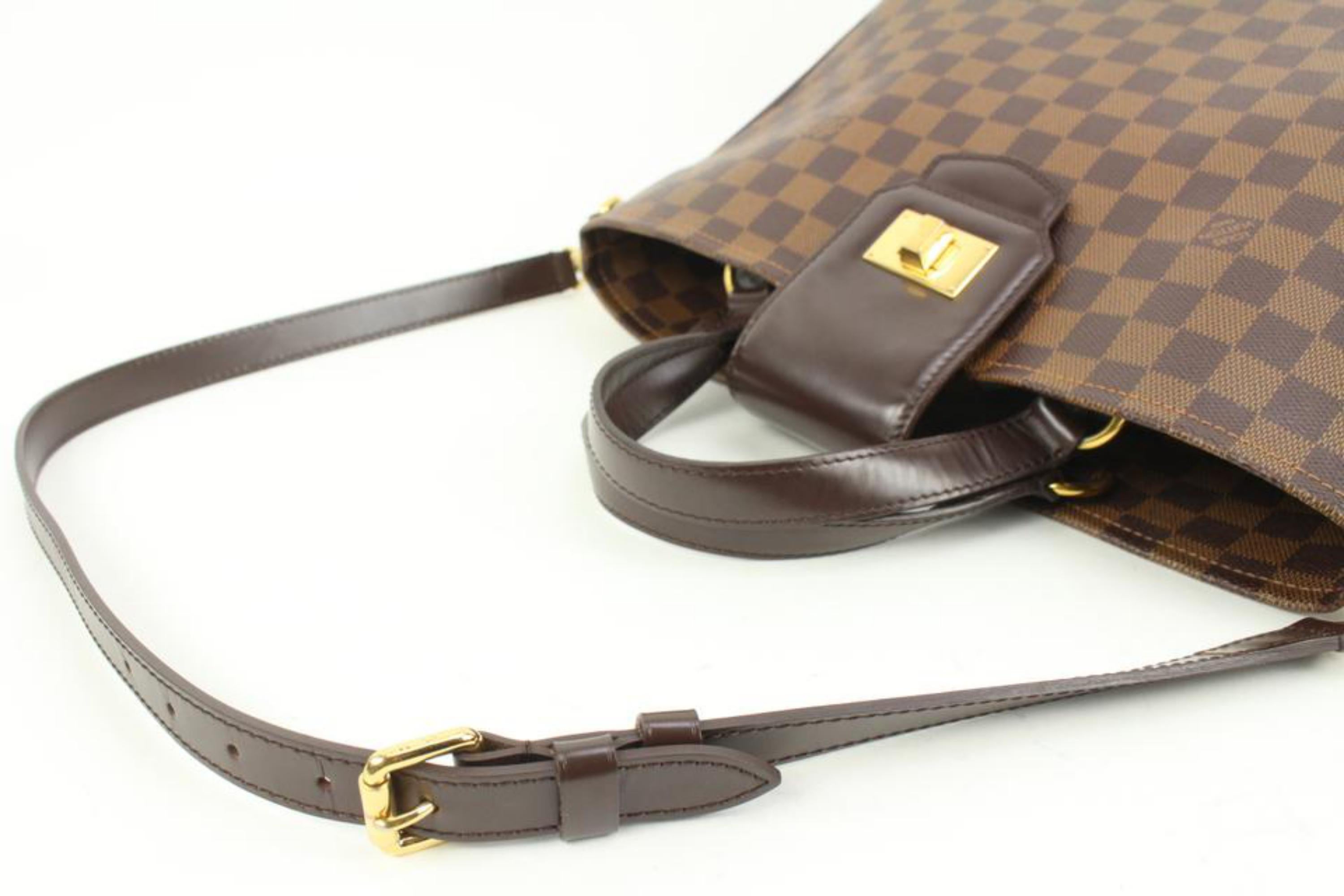 Brown Louis Vuitton Damier Ebene Rosebery 2way Crossbody Tote Bag 41lk81 For Sale