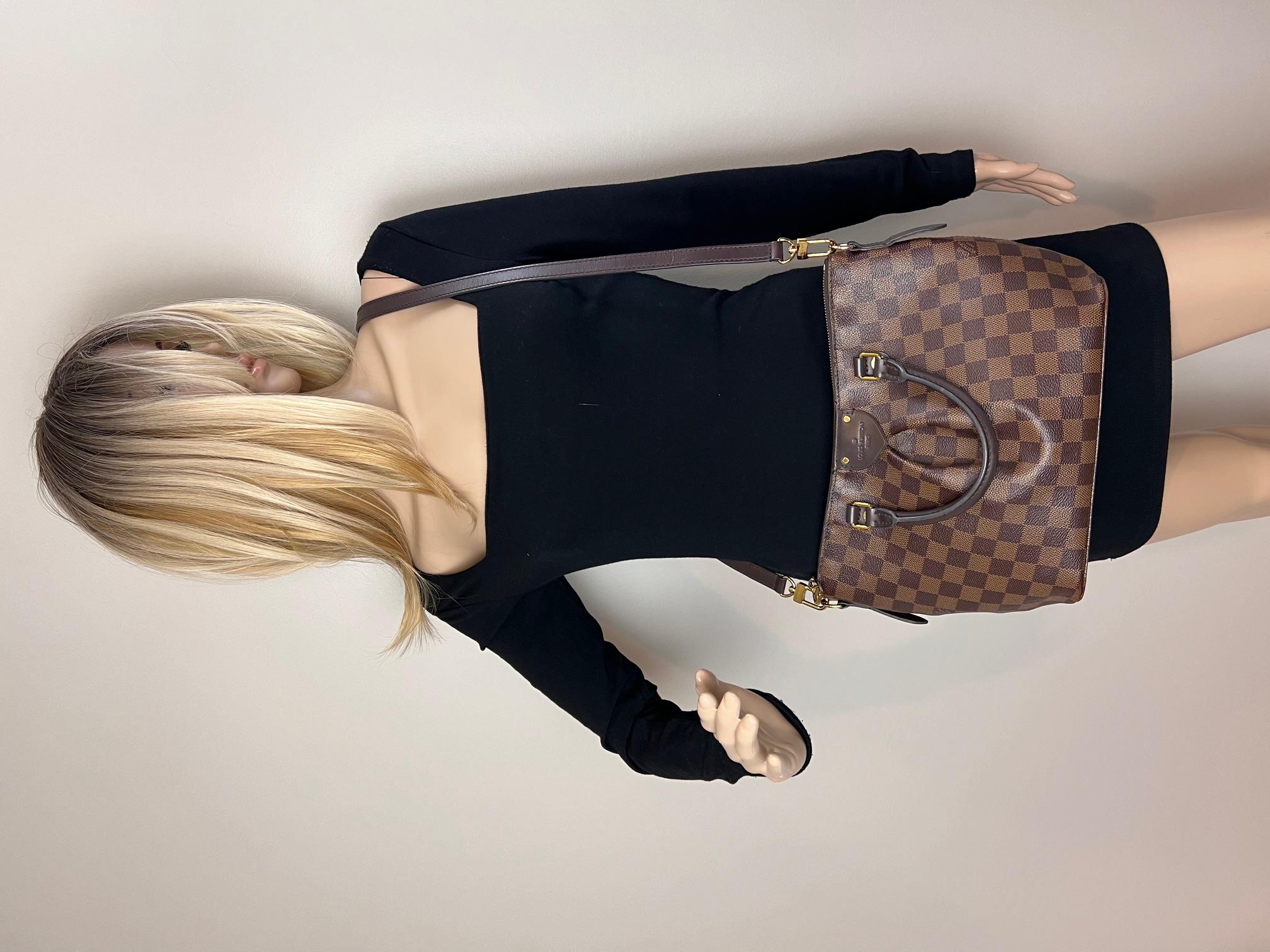 Louis Vuitton Damier Ebene Siena PM Shoulder Bag In Excellent Condition For Sale In Freehold, NJ