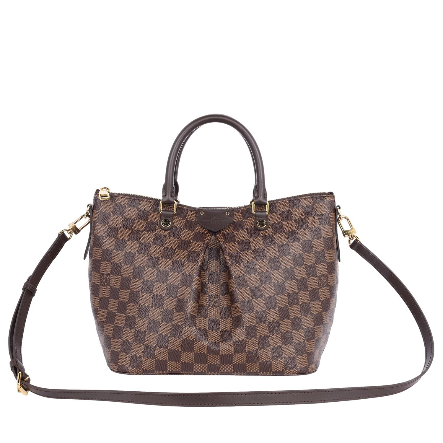 Gray Louis Vuitton Damier Ebene Sienna Crossbody Bag Brown