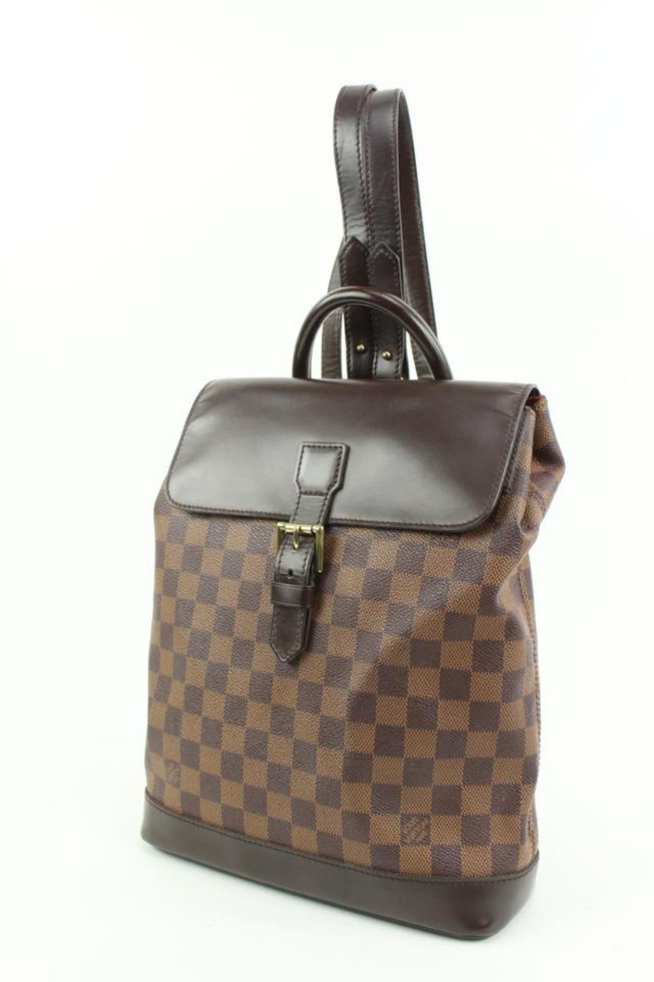 Louis Vuitton Damier Ebene Soho Backpack s210lv61
Date Code/Serial Number: TH1918
Made In: France
Measurements: Length:  11.5