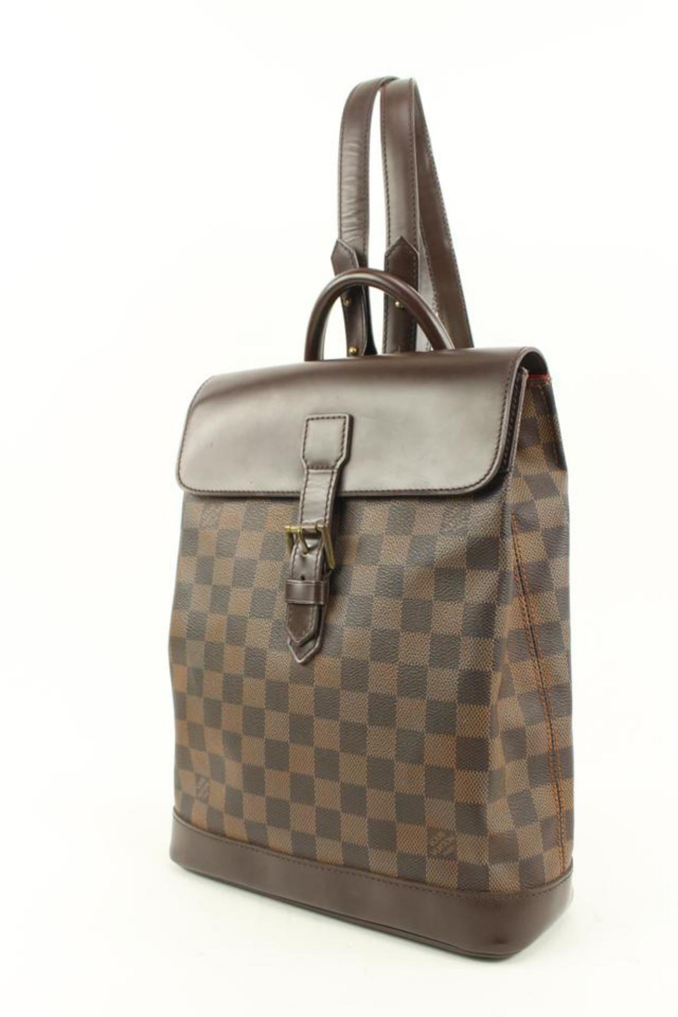 Louis Vuitton - Sac à dos Damier Ebene Soho S29lv33
Code de date/Numéro de série : TH2007
Fabriqué en : France
Mesures : Longueur :  largeur de 11