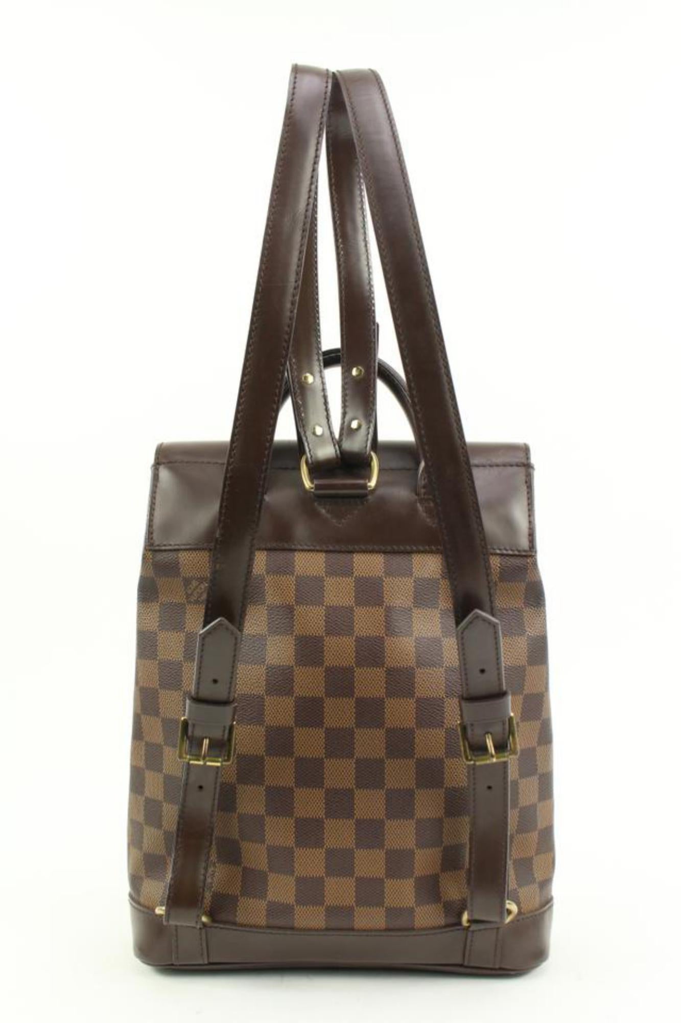Louis Vuitton Damier Ebene Soho Backpack S29lv33 In Good Condition For Sale In Dix hills, NY