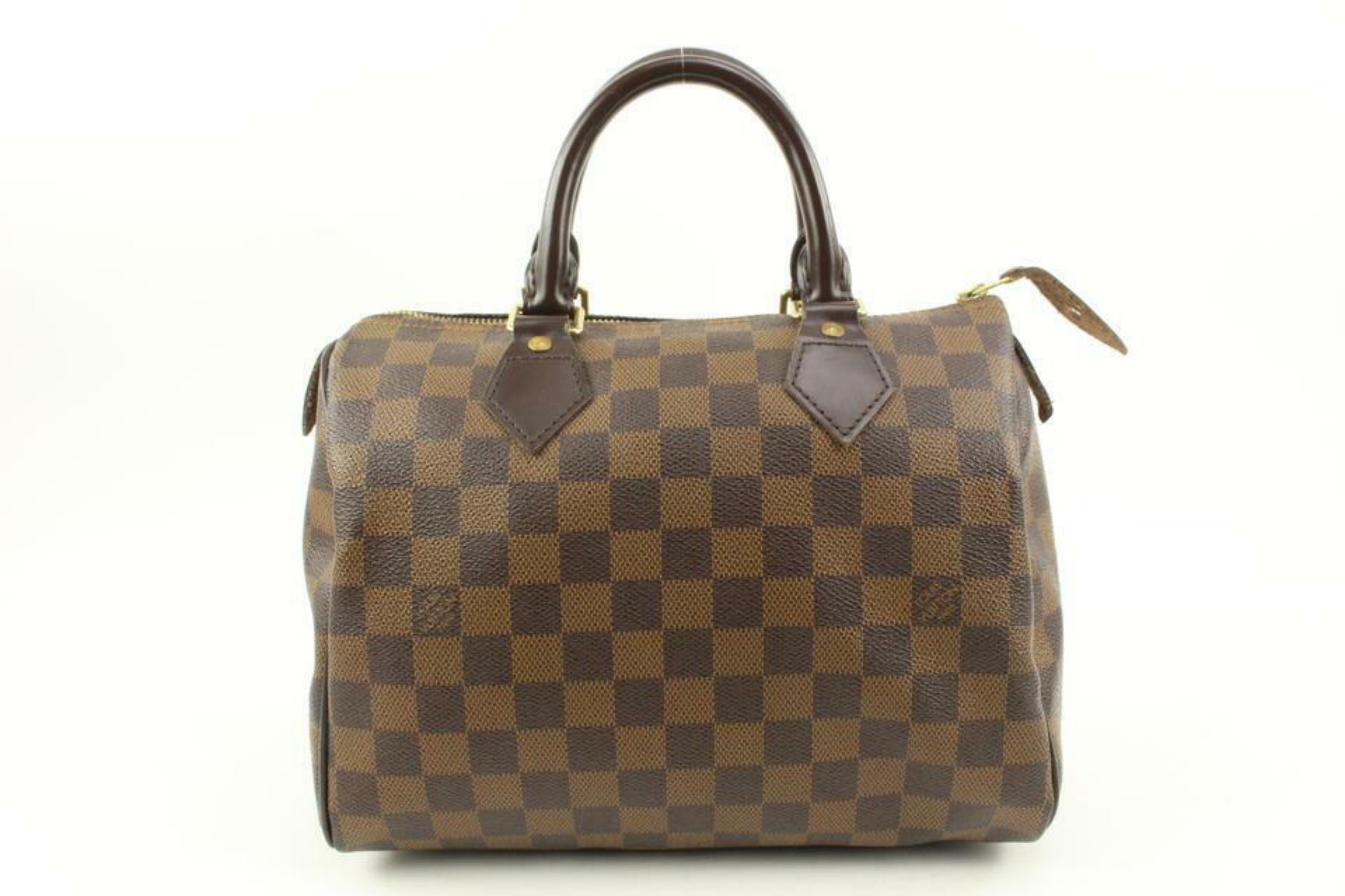 Gray Louis Vuitton Damier Ebene Speedy 25 Boston Bag PM 1LV1114b For Sale