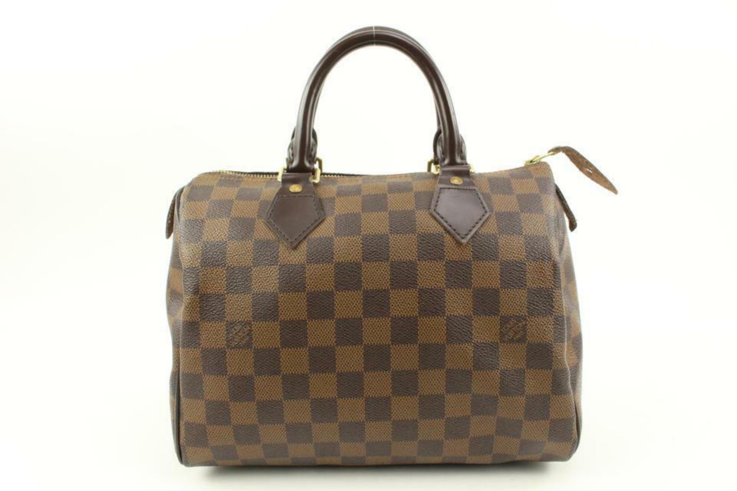 Louis Vuitton Damier Ebene Speedy 25 Boston Tasche PM 1LV1114b im Angebot 1