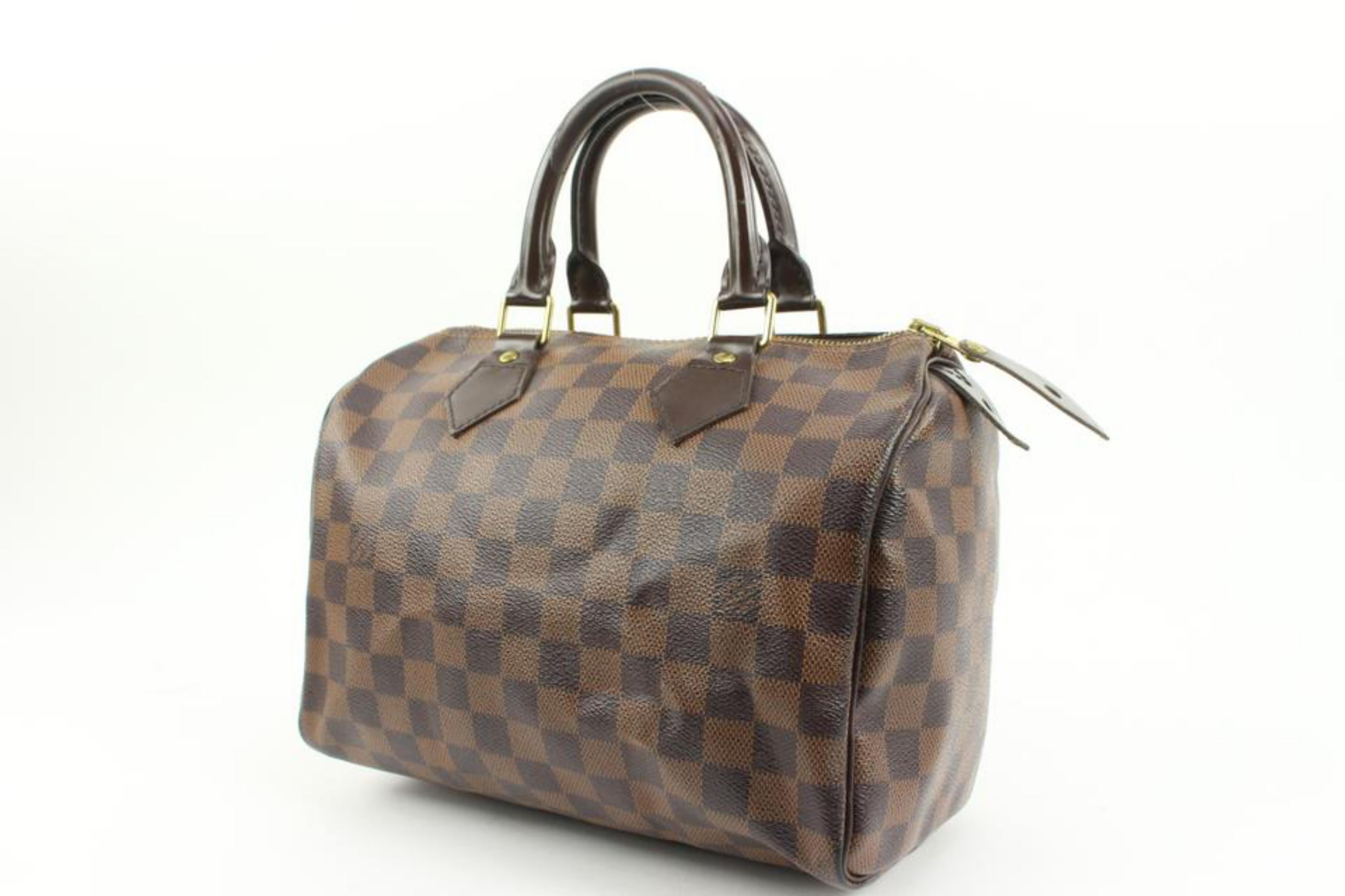 Louis Vuitton Damier Ebene Speedy 25 Boston Bag PM 67lv218s For Sale 5