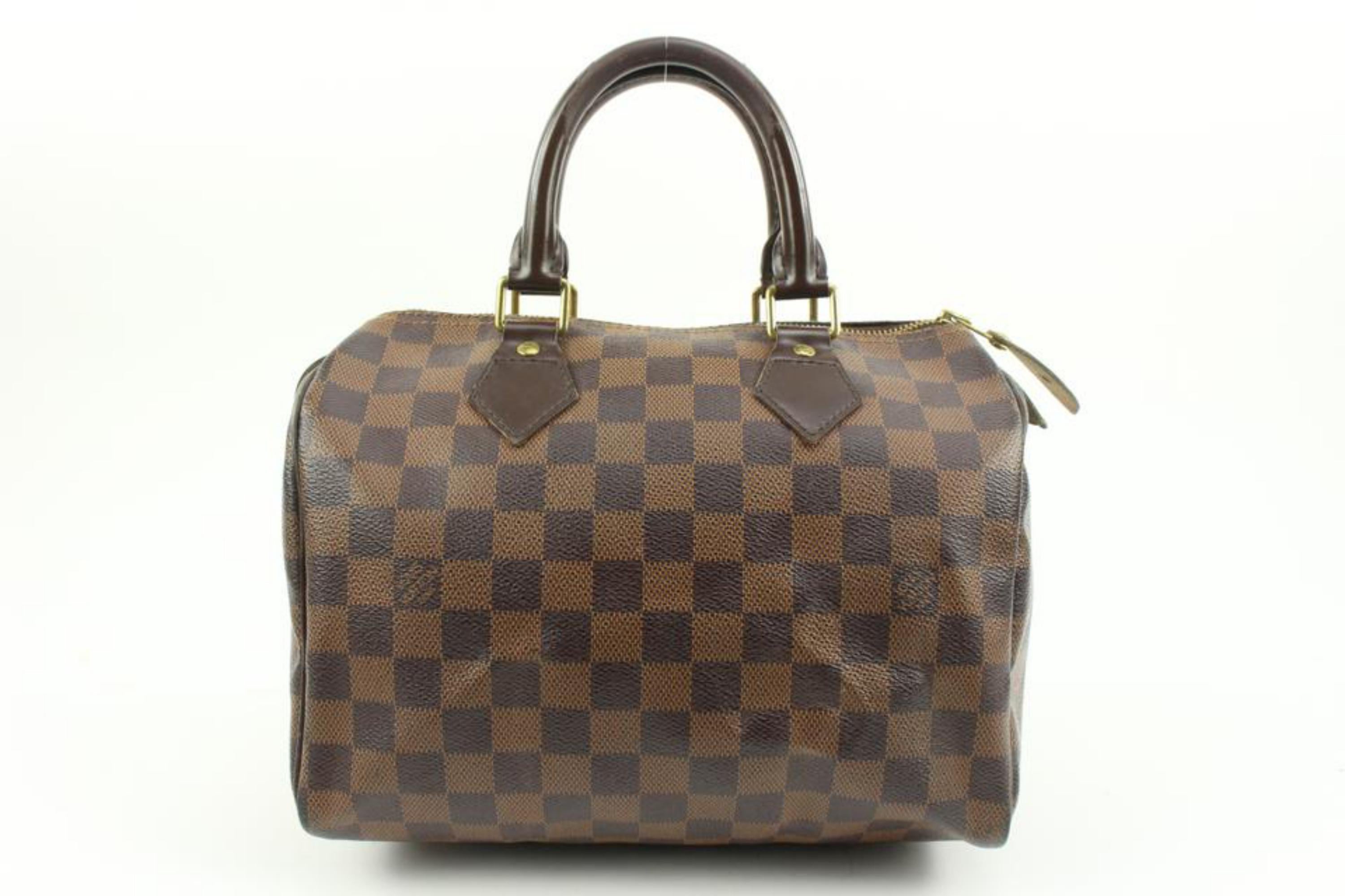 Sac Boston Speedy 25 Louis Vuitton Damier Ebene PM 67lv218s en vente 2