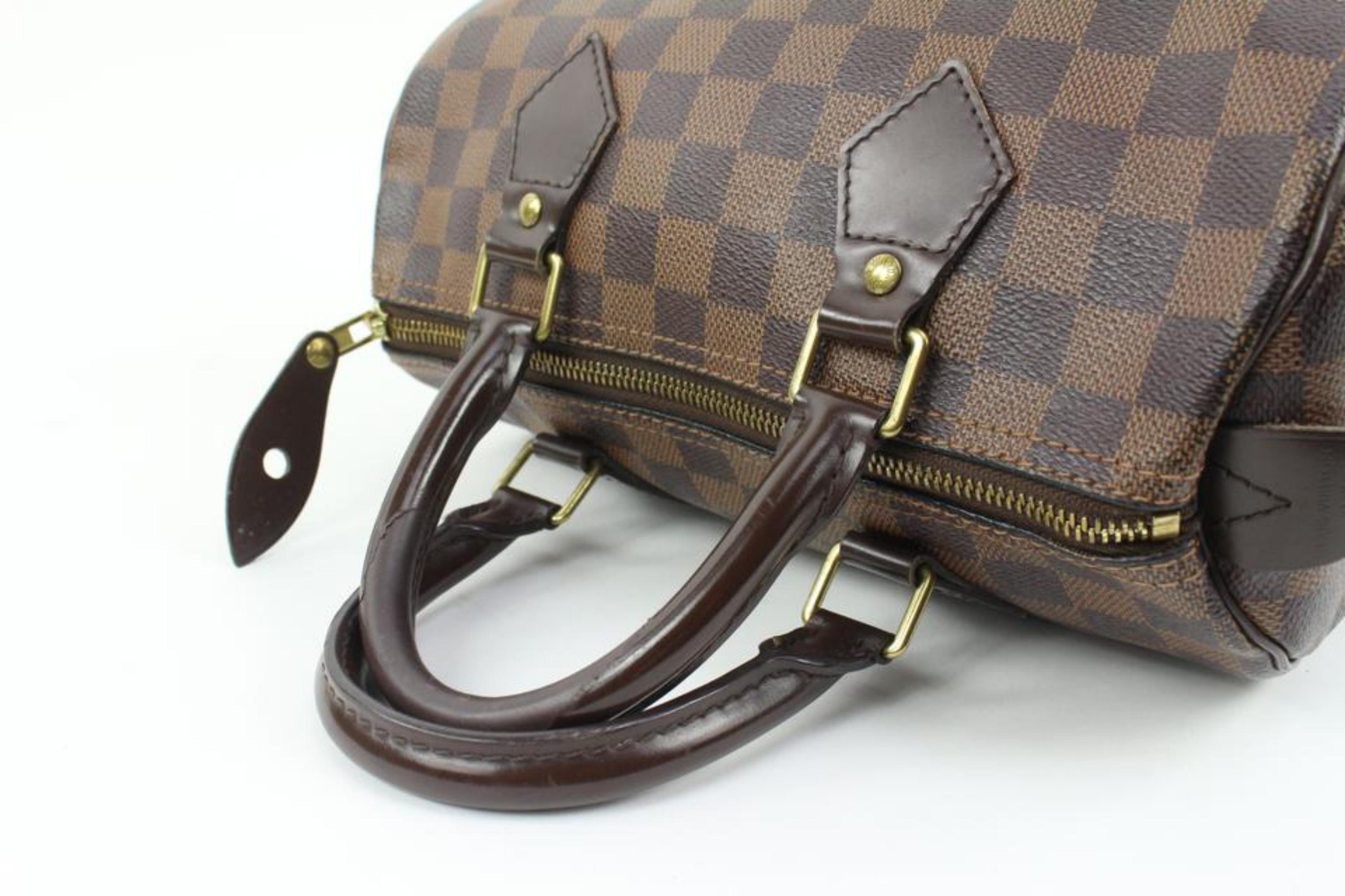 Louis Vuitton Damier Ebene Speedy 25 Boston Bag PM 67lv218s For Sale 1