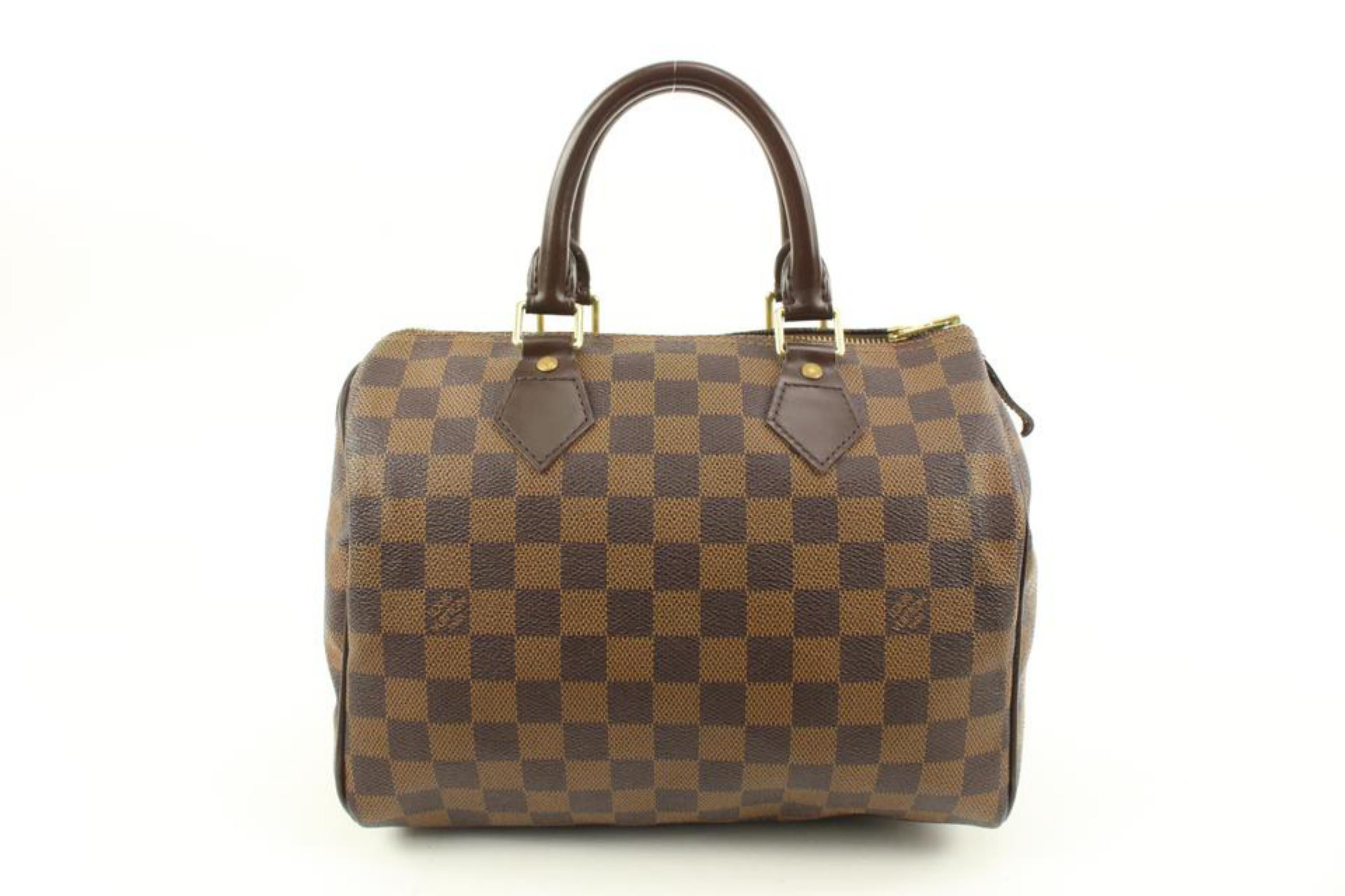 Louis Vuitton Damier Ebene Speedy 25 Boston Bag PM 75lv225s For Sale 2