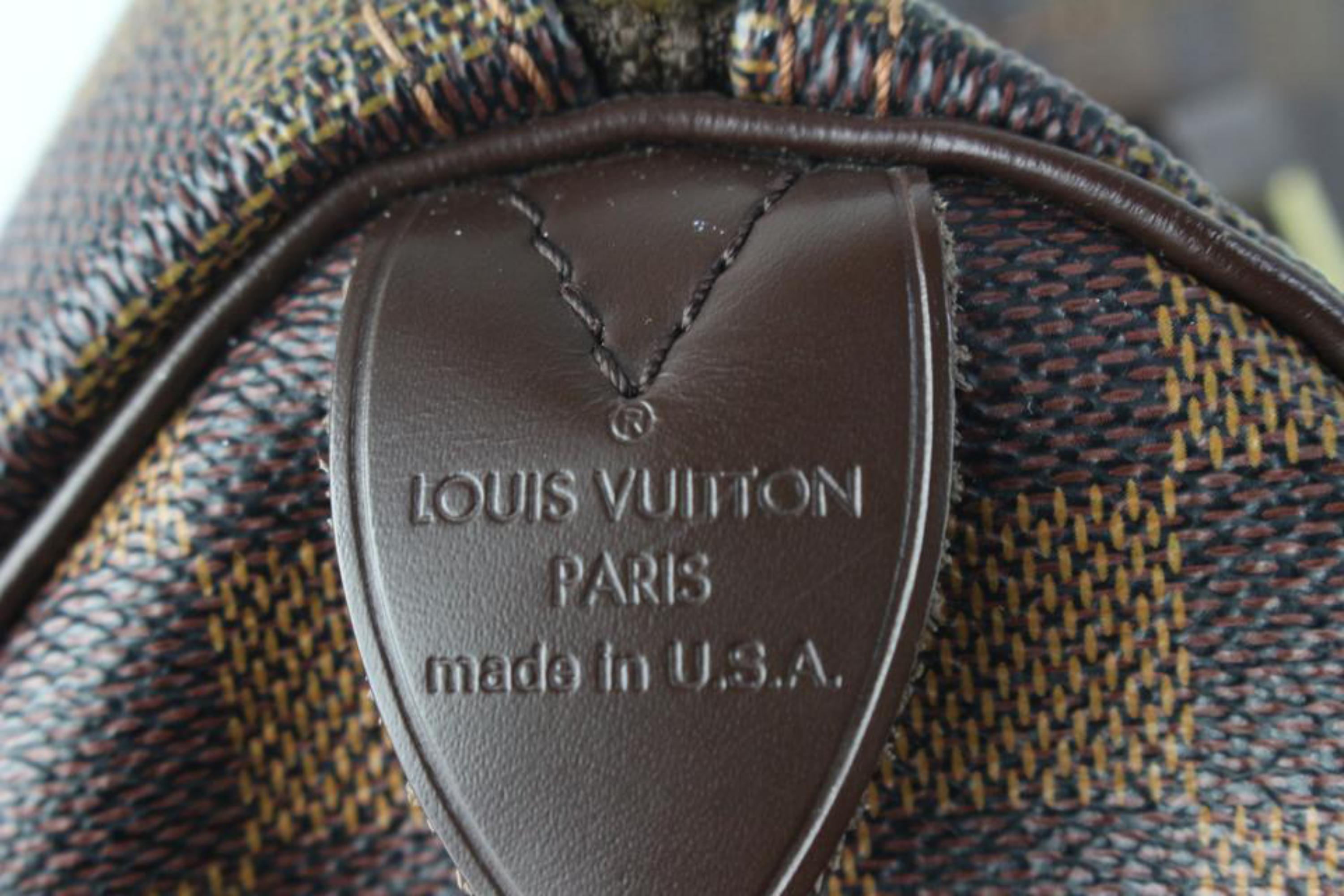 Louis Vuitton Damier Ebene Speedy 25 Boston Bag PM 75lv225s For Sale 1