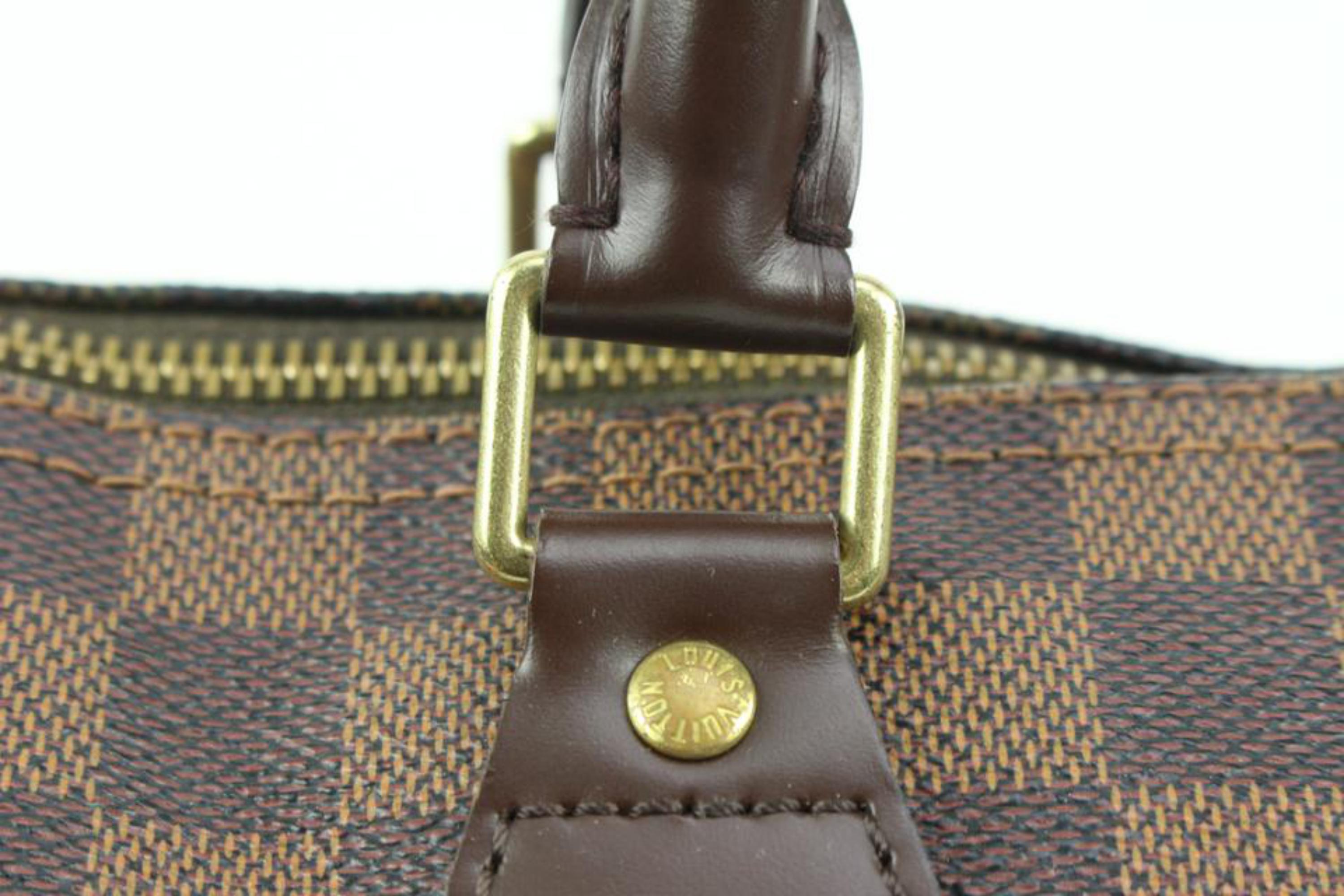 Louis Vuitton Damier Ebene Speedy 25 Boston Bag s27lv5 For Sale 6