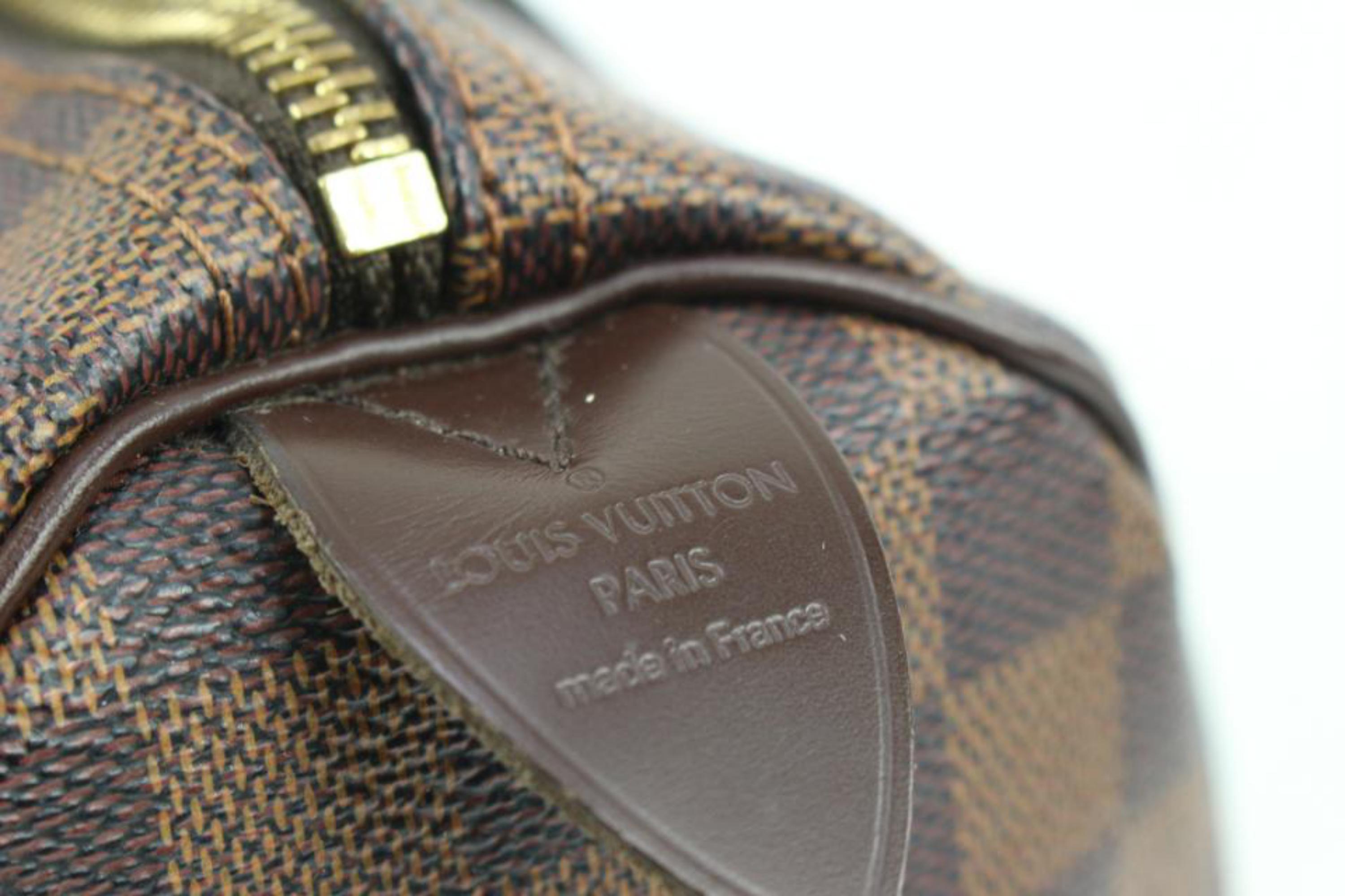 Women's Louis Vuitton Damier Ebene Speedy 25 Boston Bag s27lv5 For Sale