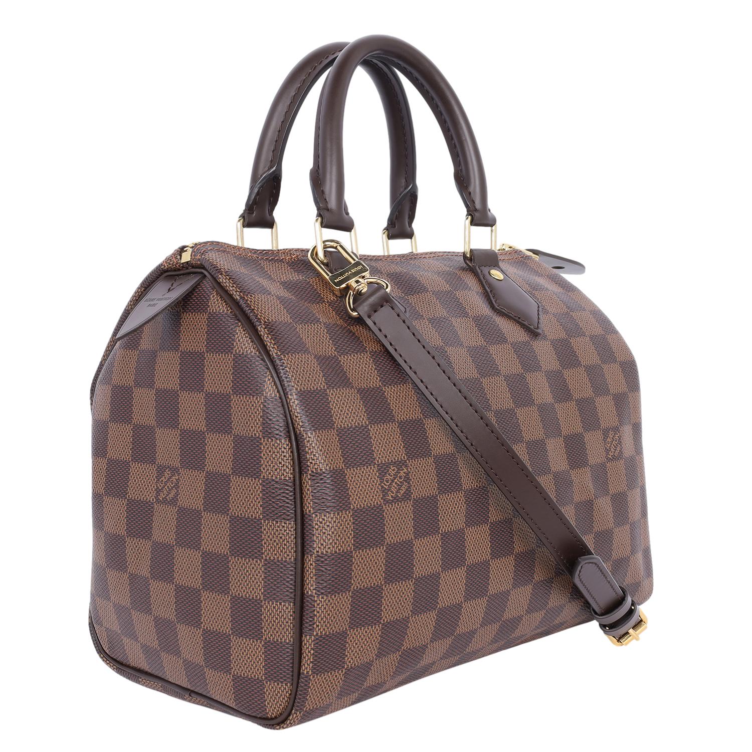 Women's or Men's Louis Vuitton Damier Ebene Speedy 25 Cross Body Bag
