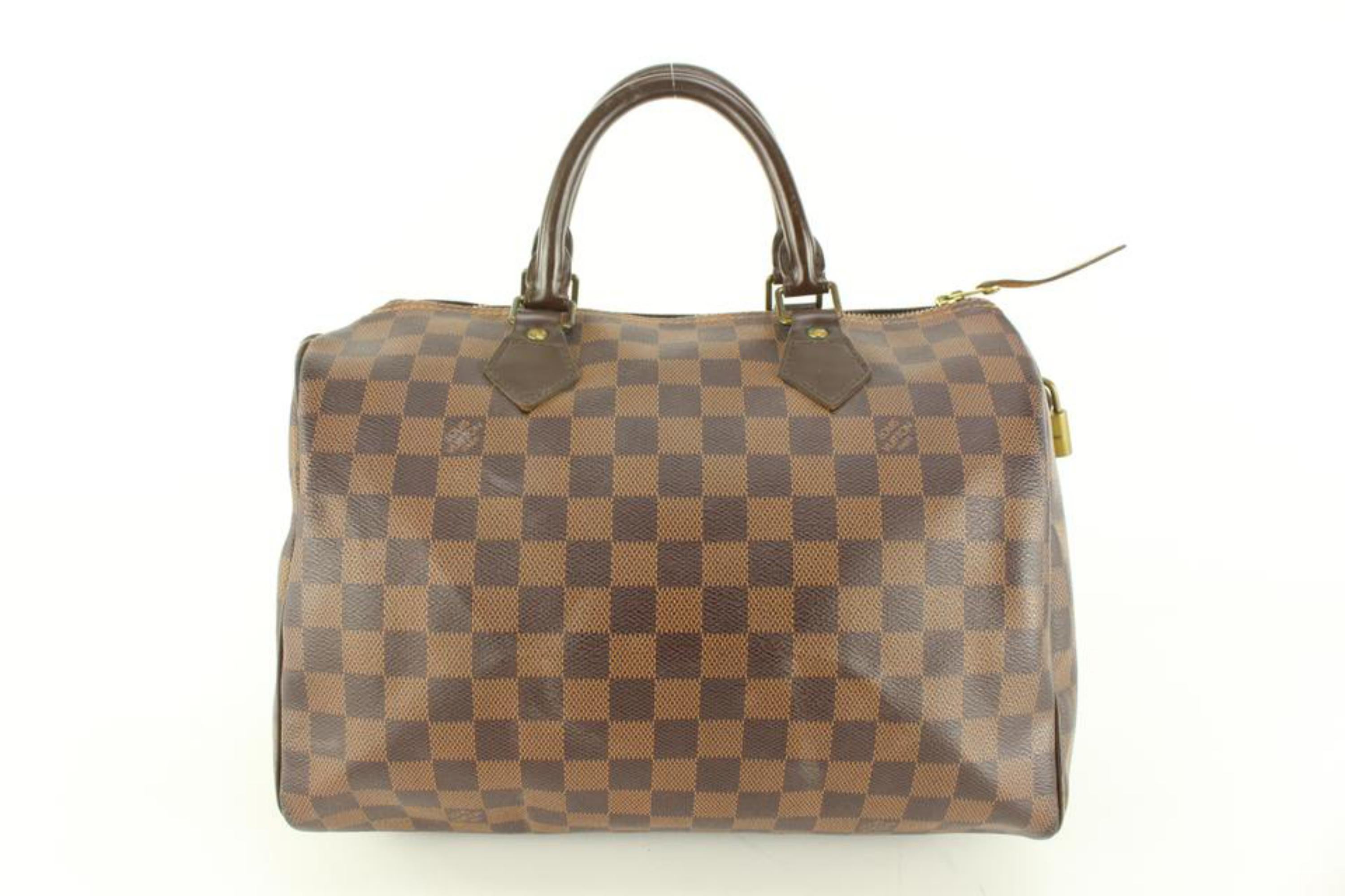 Louis Vuitton Damier Ebene Speedy 30 7lk526s In Good Condition In Dix hills, NY