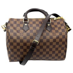 Louis Vuitton Damier Ebene Speedy 30 Bandoulière Top Handle Bag, USA 2019.