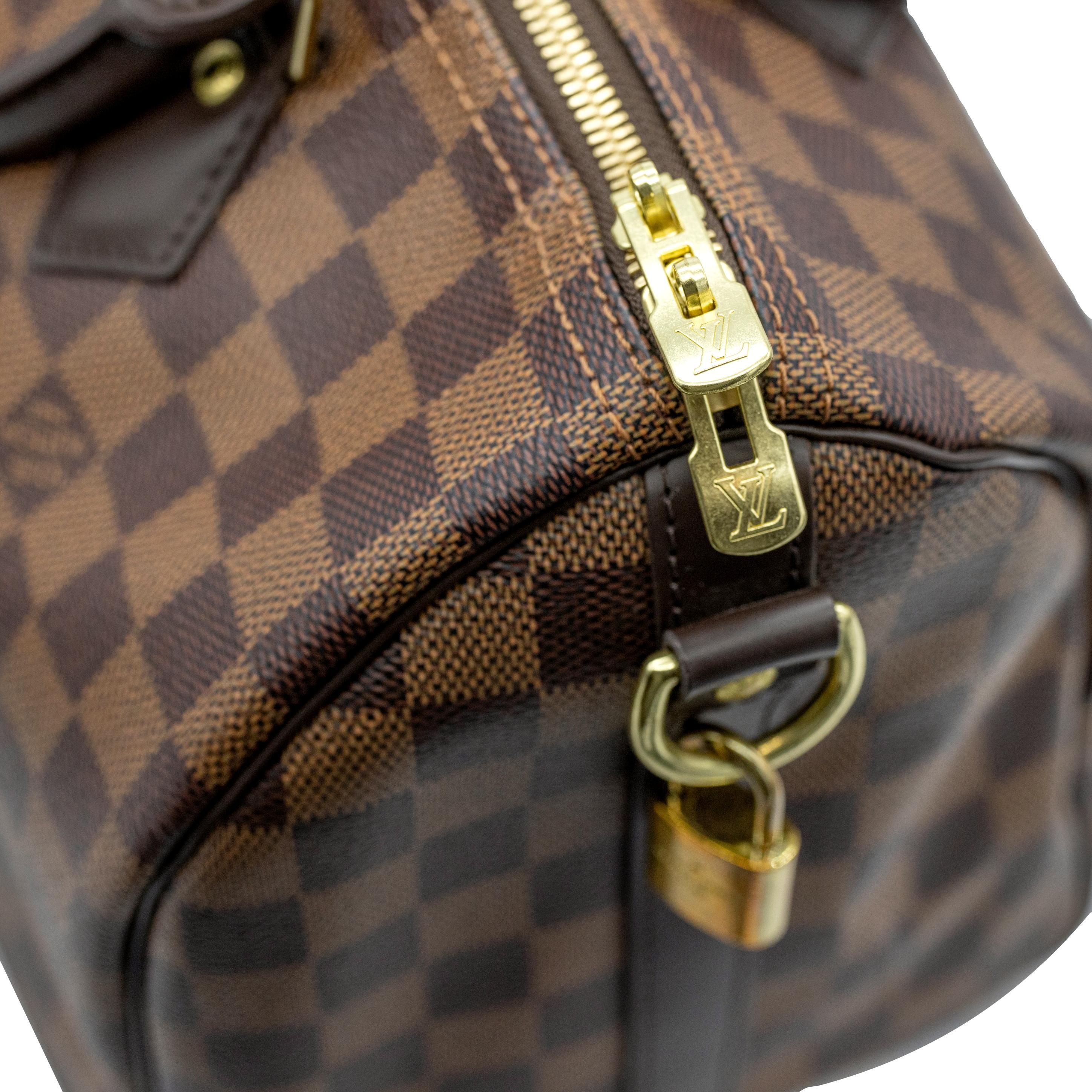 Louis Vuitton Damier Ebene Speedy 30 Bandoulière Top Handle Bag, USA 2019. In Good Condition In Banner Elk, NC