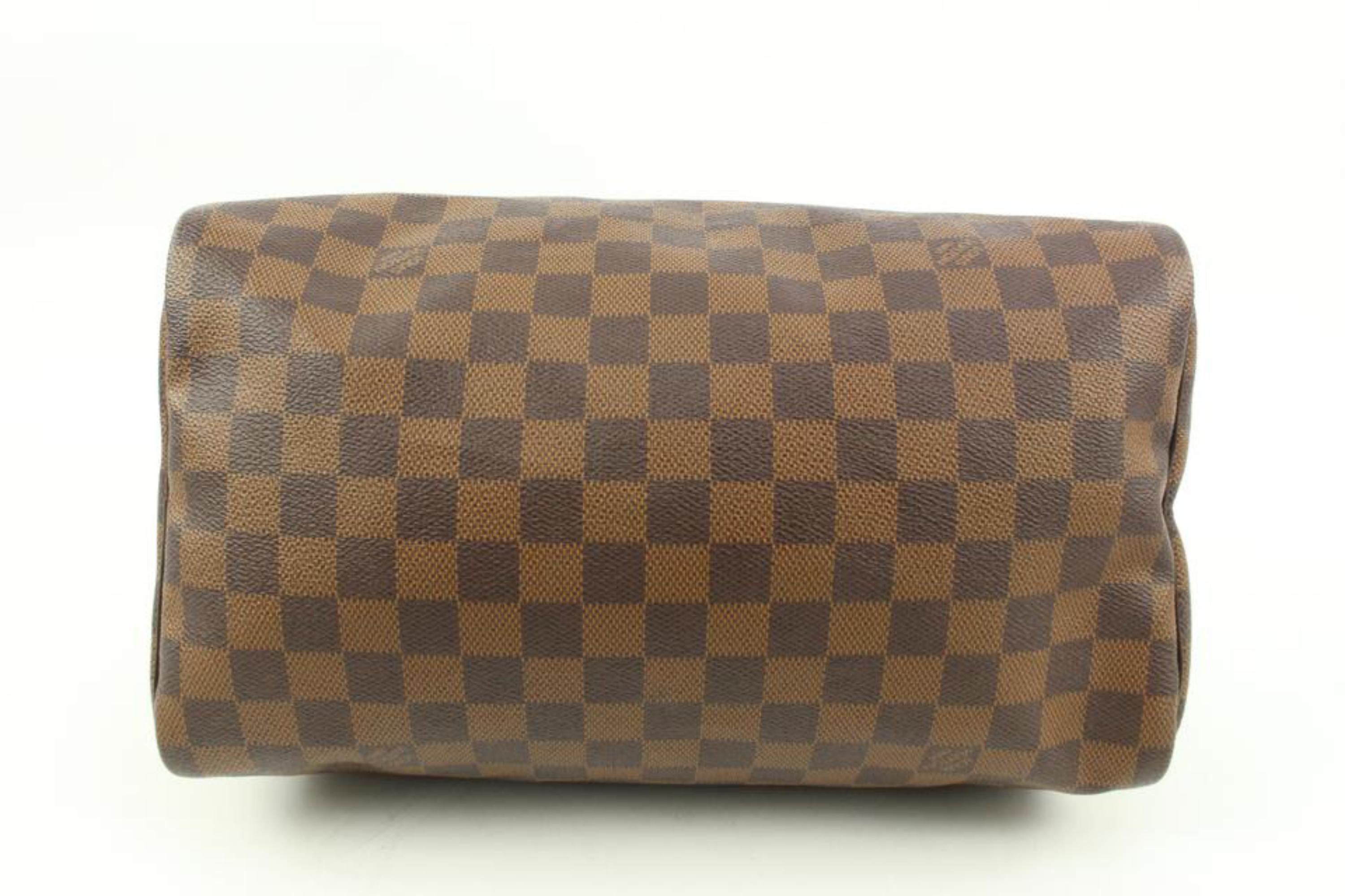 Louis Vuitton Damier Ebene Speedy 30 Boston 81lv225s In Good Condition For Sale In Dix hills, NY