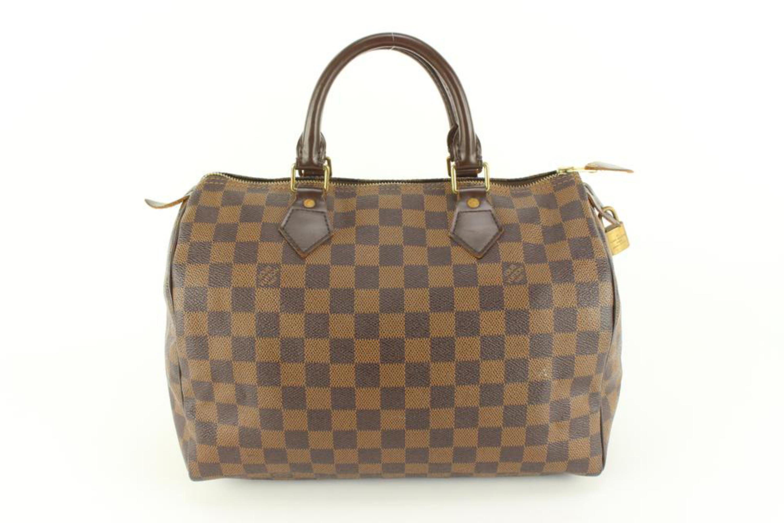 Brown Louis Vuitton Damier Ebene Speedy 30 Boston Bag 25lk517s For Sale