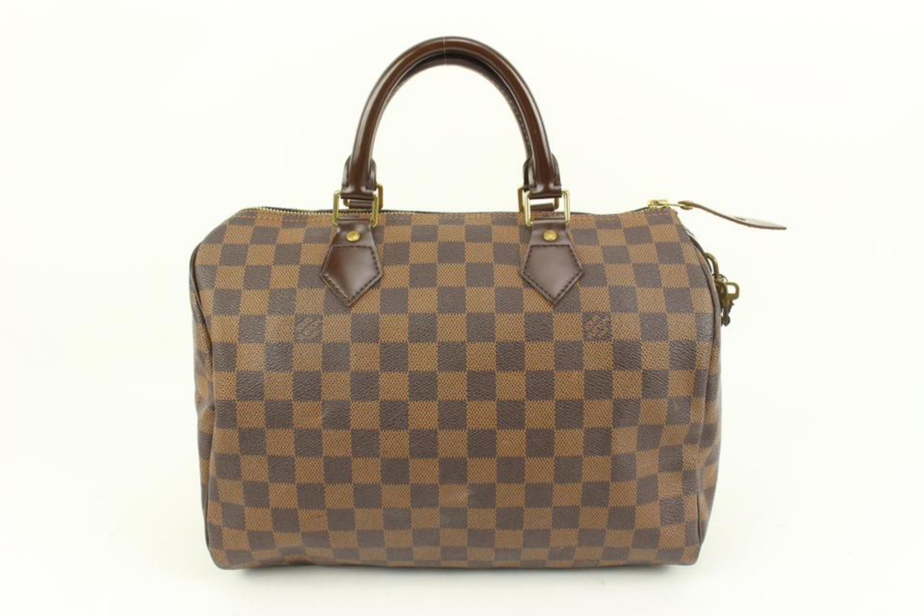 Louis Vuitton Damier Ebene Speedy 30 Boston Bag 41lk69 In Good Condition For Sale In Dix hills, NY