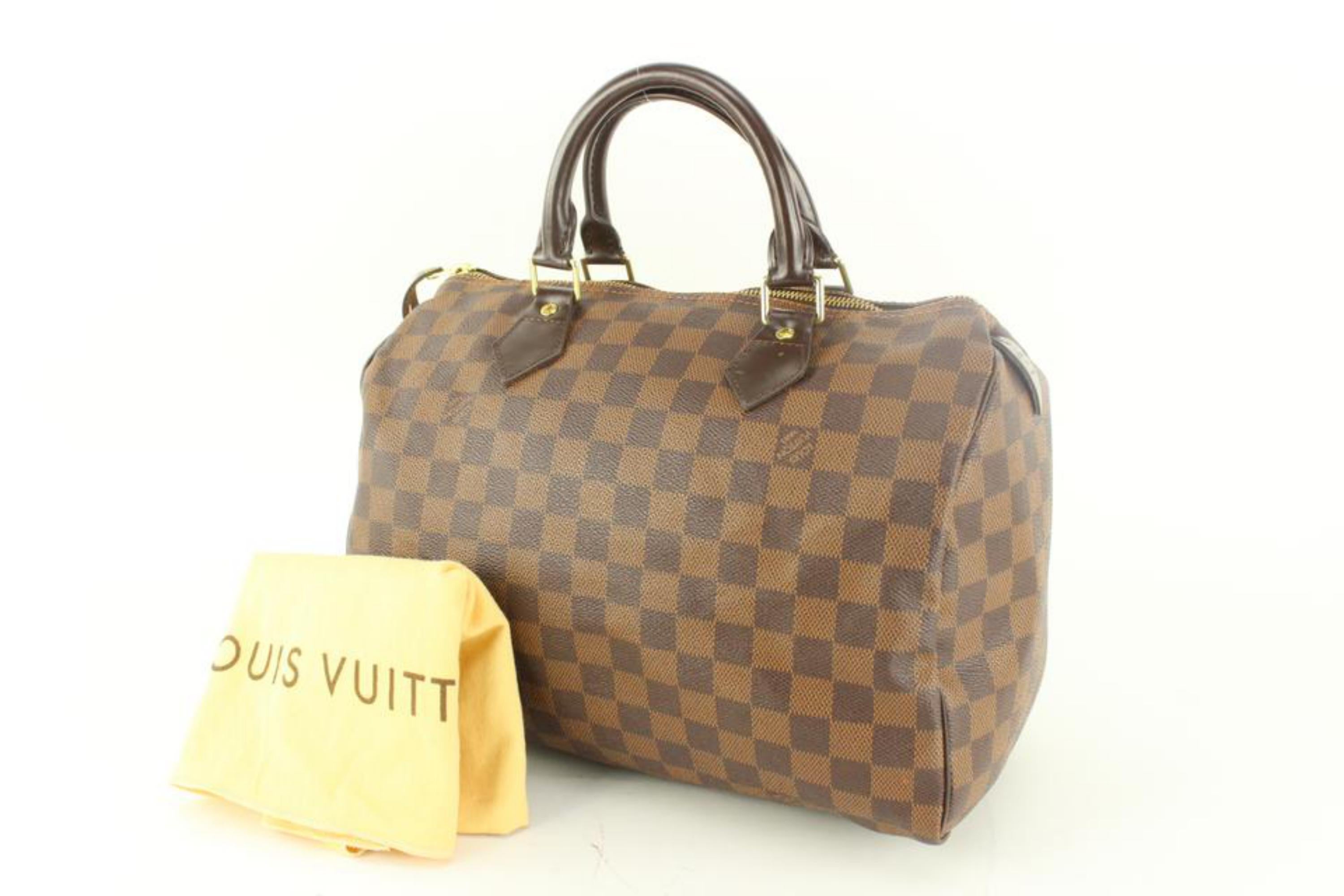 Louis Vuitton Damier Ebene Speedy 30 Boston Bag 51lz62s For Sale 3