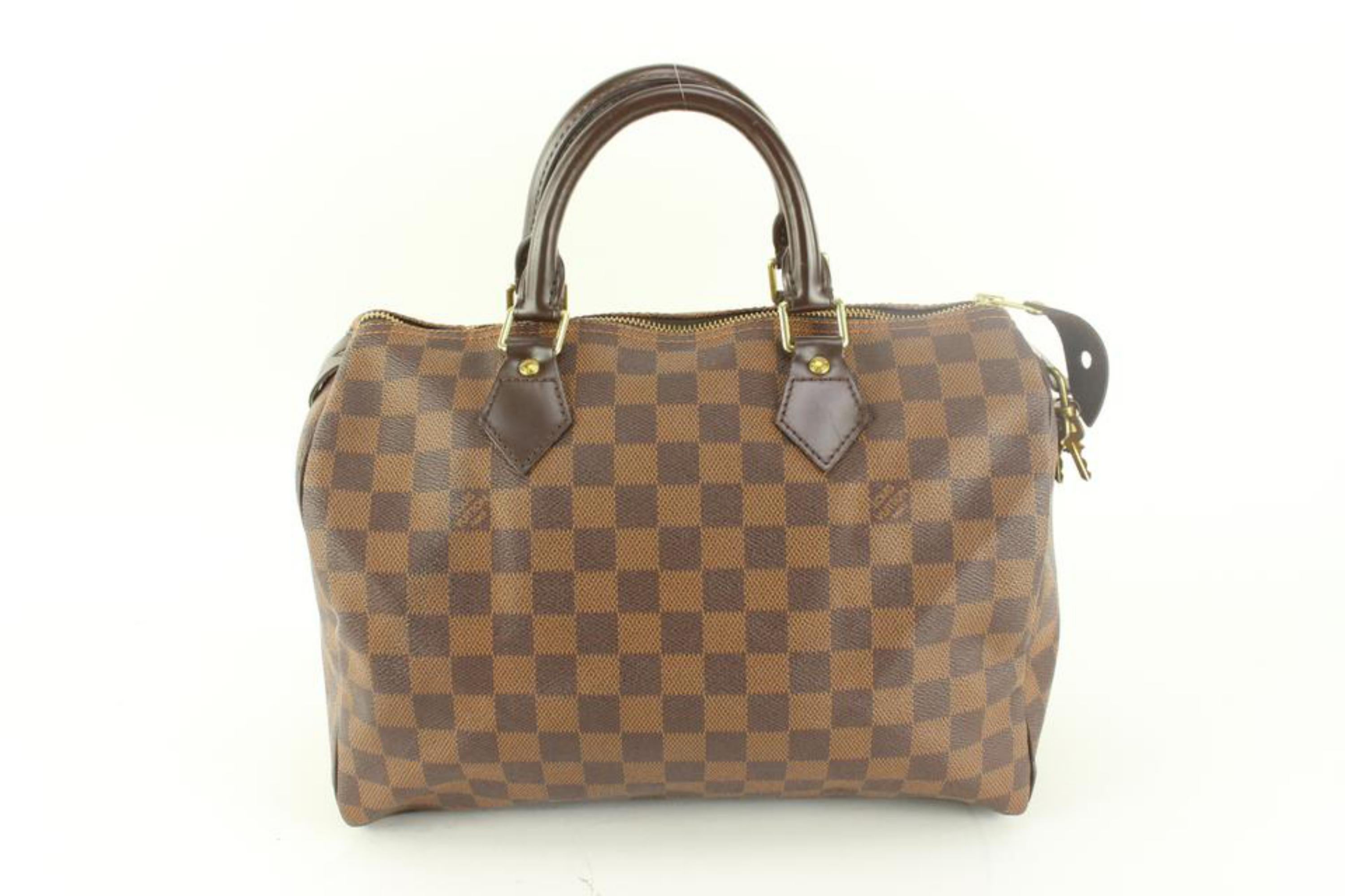Louis Vuitton Damier Ebene Speedy 30 Boston Bag 51lz62s In Good Condition For Sale In Dix hills, NY