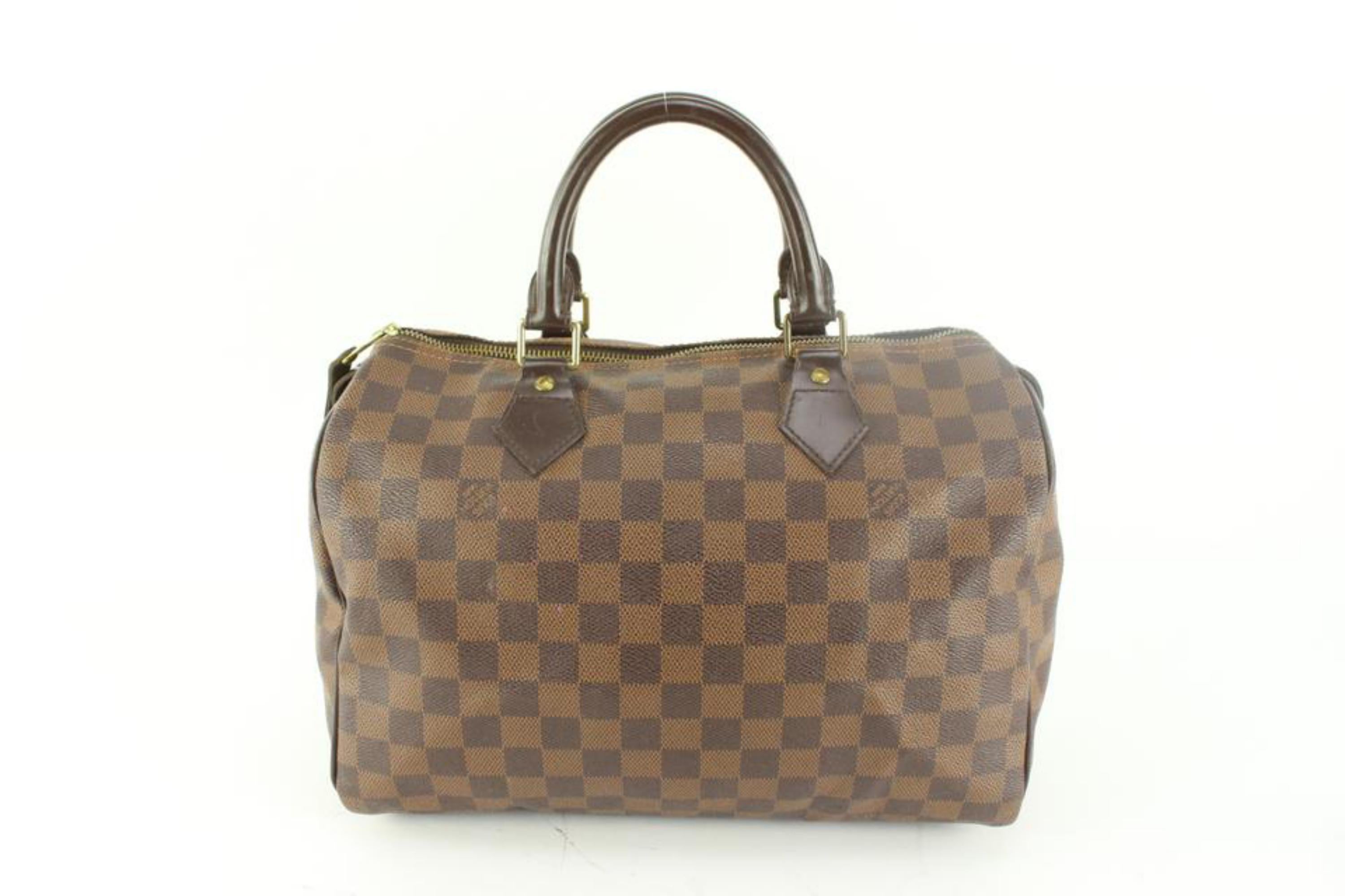 Brown Louis Vuitton Damier Ebene Speedy 30 Boston Bag 53lz62s For Sale