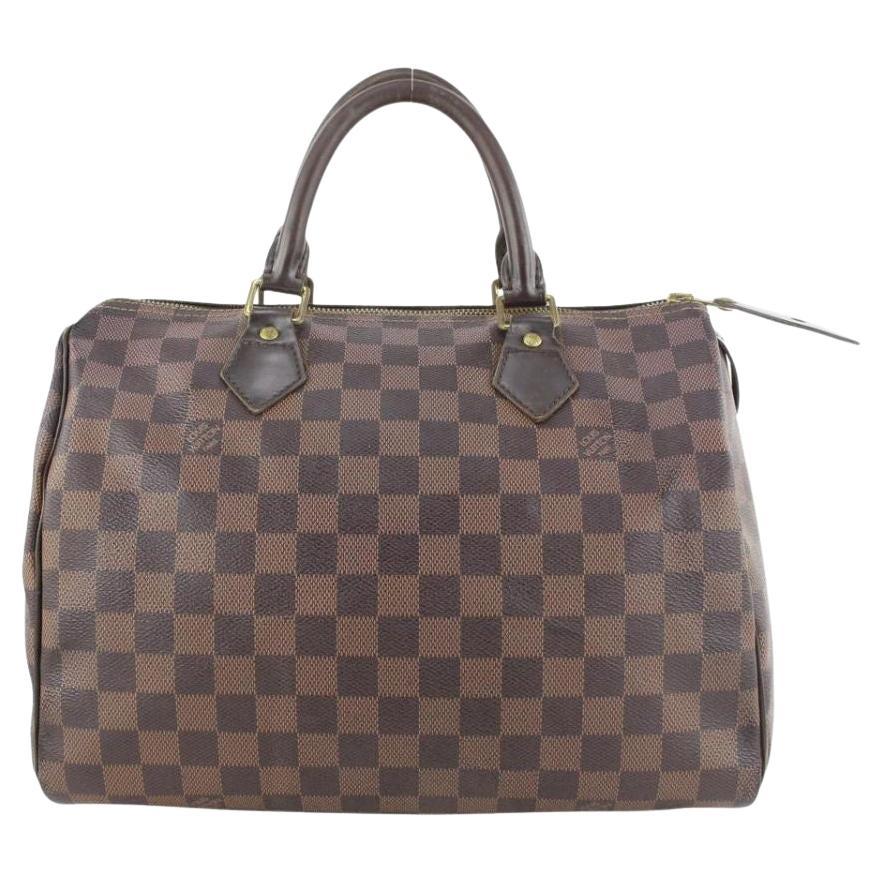 Louis Vuitton Damier Ebene Speedy 30 Boston Bag  715lvs622  For Sale