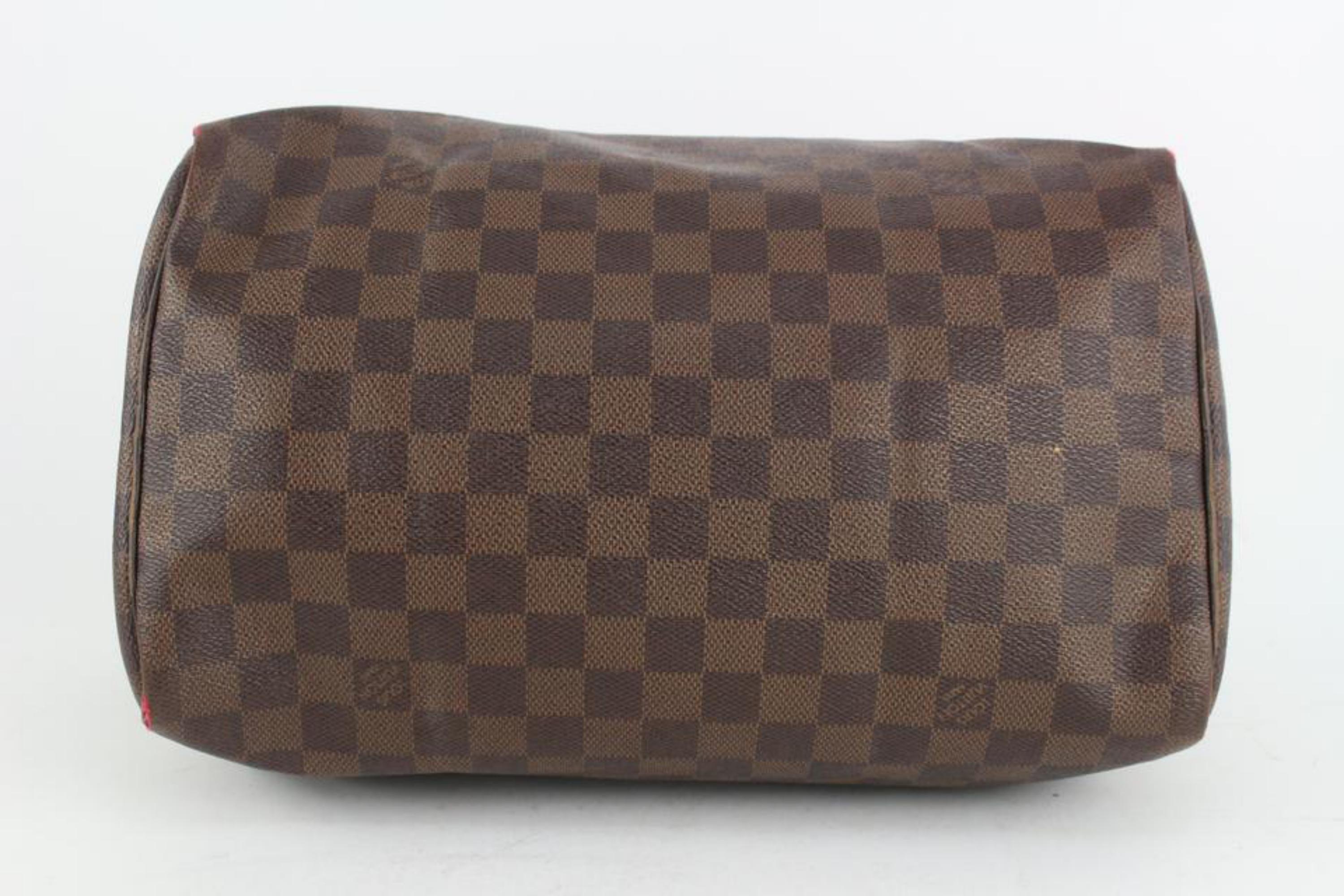 Black Louis Vuitton Damier Ebene Speedy 30 Boston Bag 7lv1108 For Sale