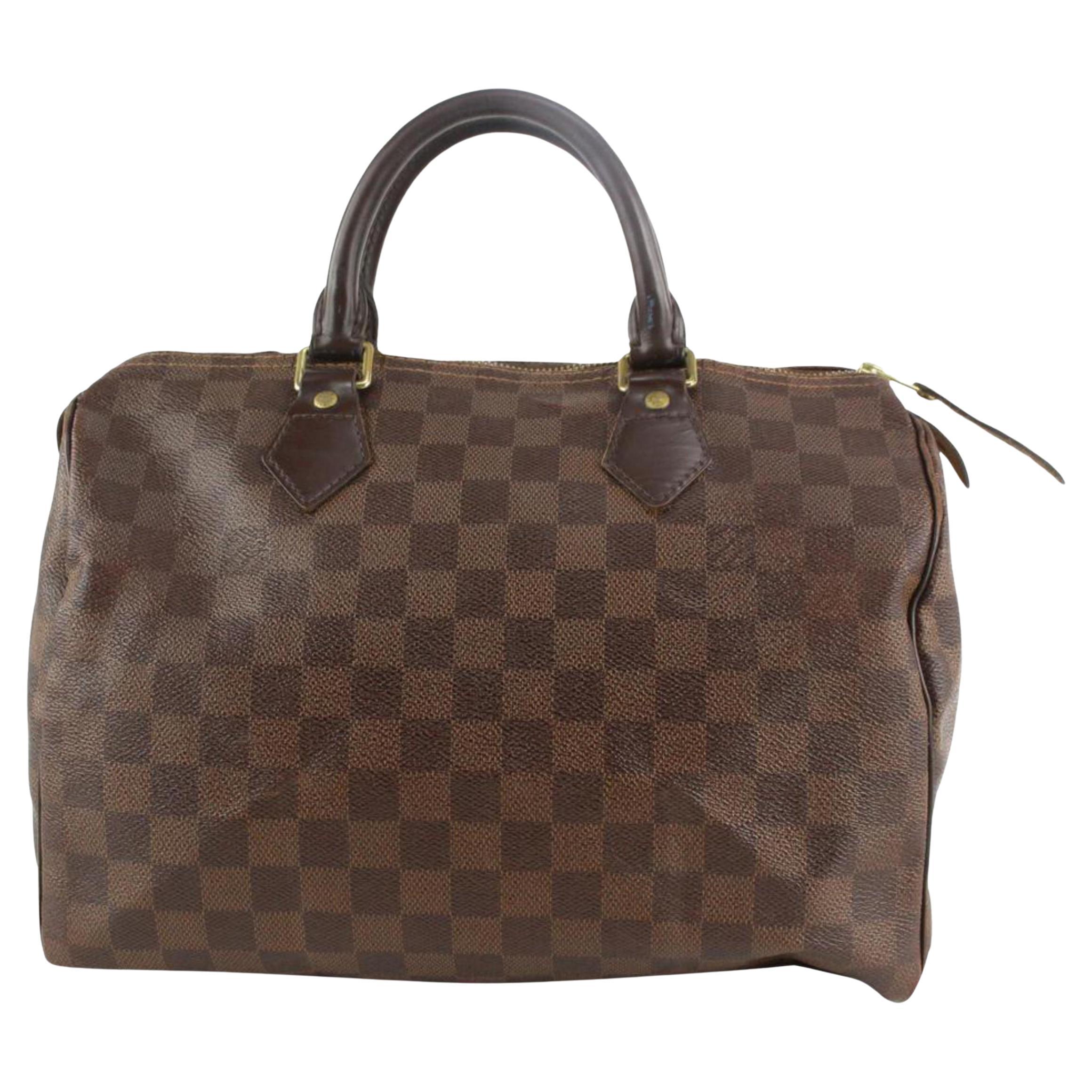 Louis Vuitton Damier Ebene Speedy 30 Boston Bag 7lv1108 For Sale