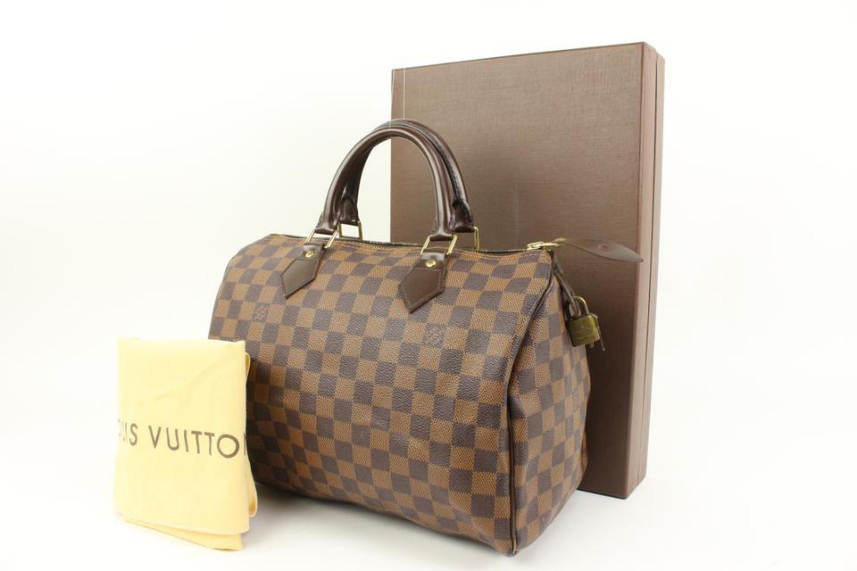 Louis Vuitton Damier Ebene Speedy 30 Boston Bag MM 58lk325s
Date Code/Serial Number: DU1027
Made In: France
Measurements: Length:  12