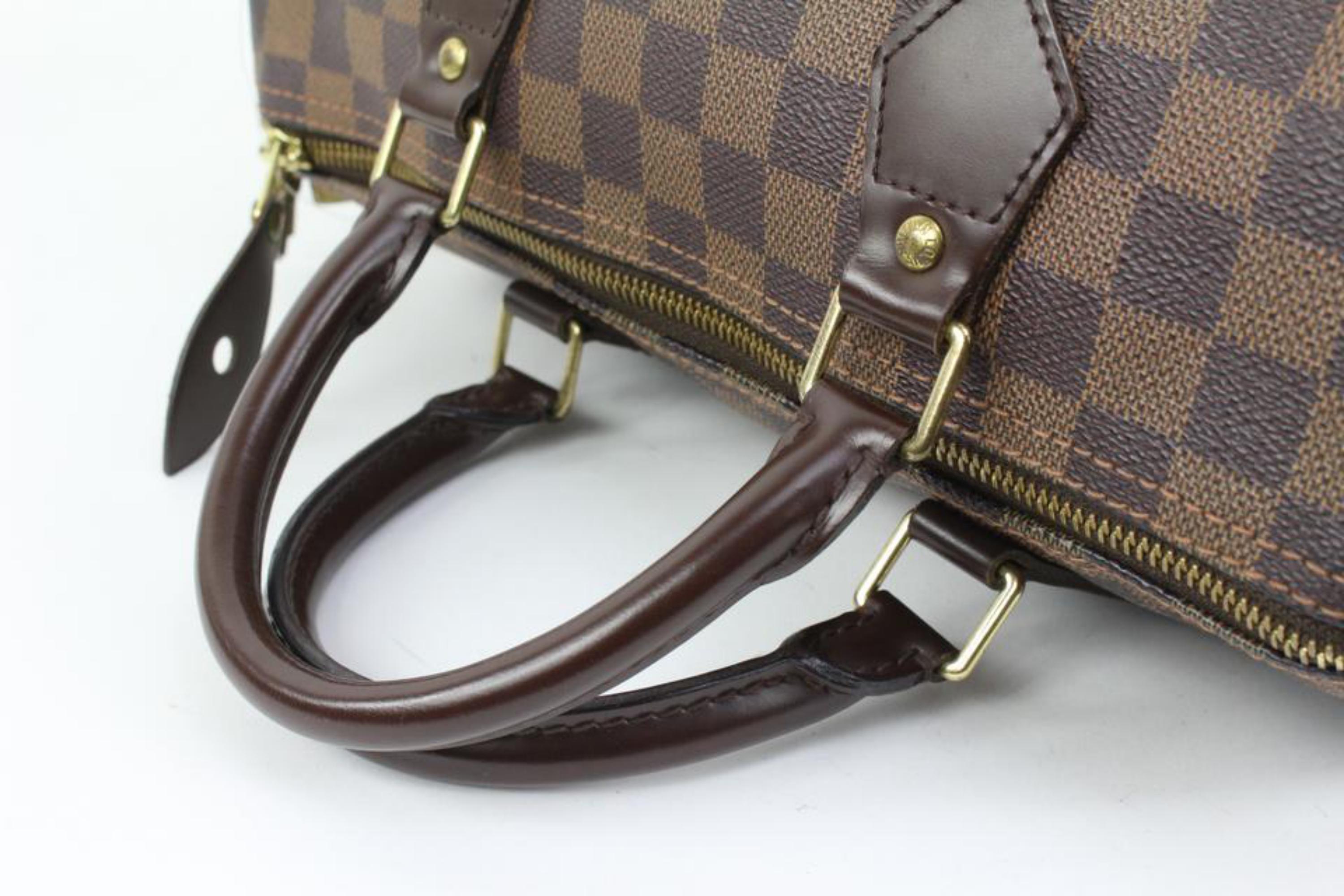 Gray Louis Vuitton Damier Ebene Speedy 30 Boston Bag MM 58lk325s For Sale