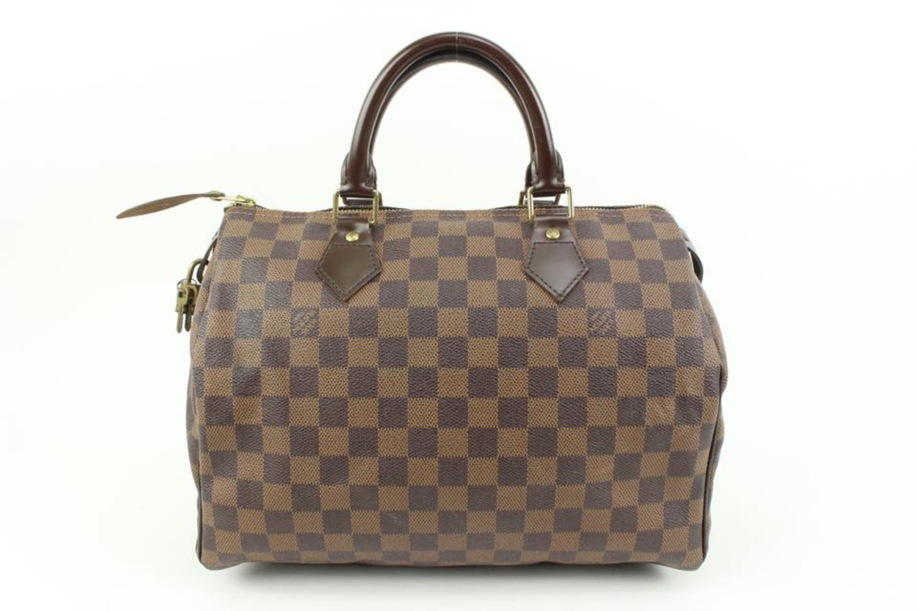 Louis Vuitton Damier Ebene Speedy 30 Boston Bag MM 58lk325s In Good Condition For Sale In Dix hills, NY