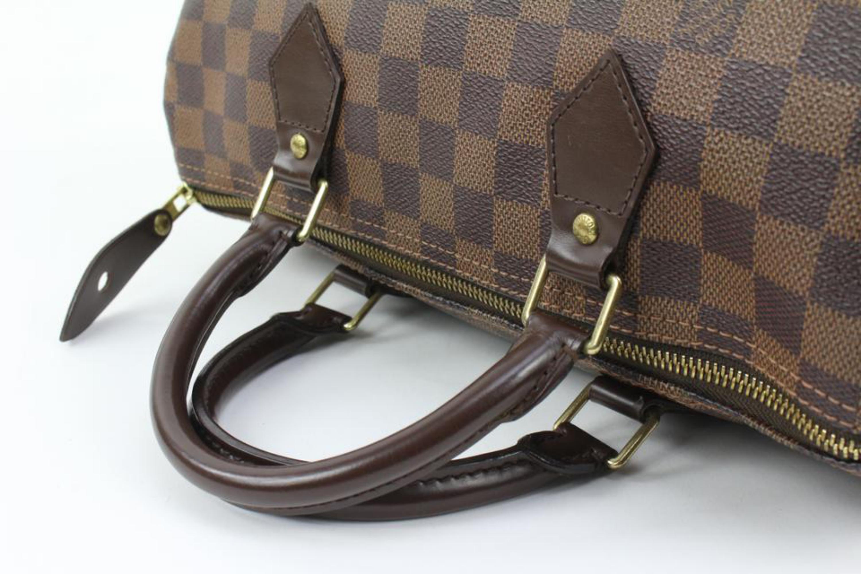 Louis Vuitton Damier Ebene Speedy 30 Boston Bag MM 68lv218s For Sale 2