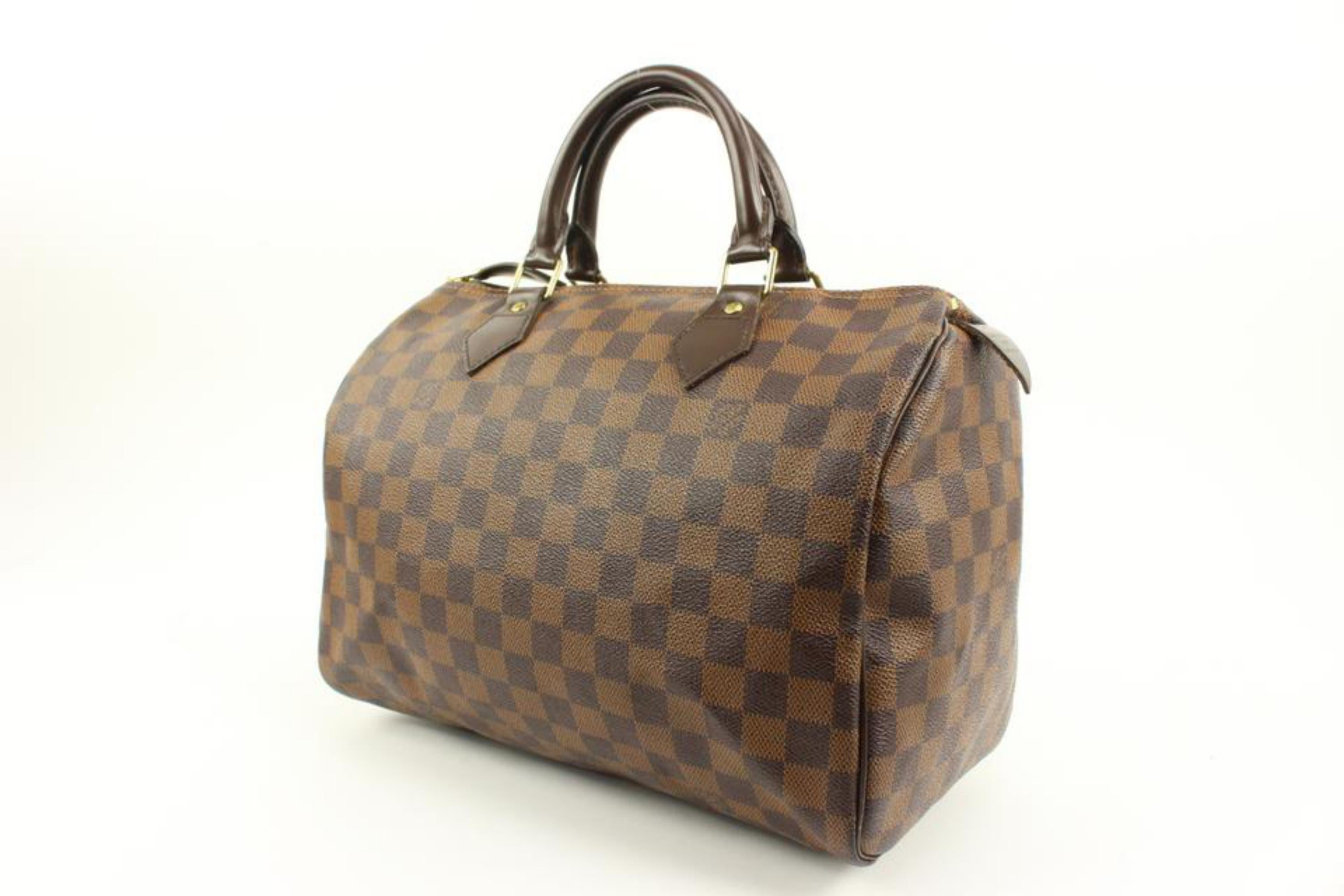 Louis Vuitton Damier Ebene Speedy 30 Boston Bag MM 68lv218s For Sale 4