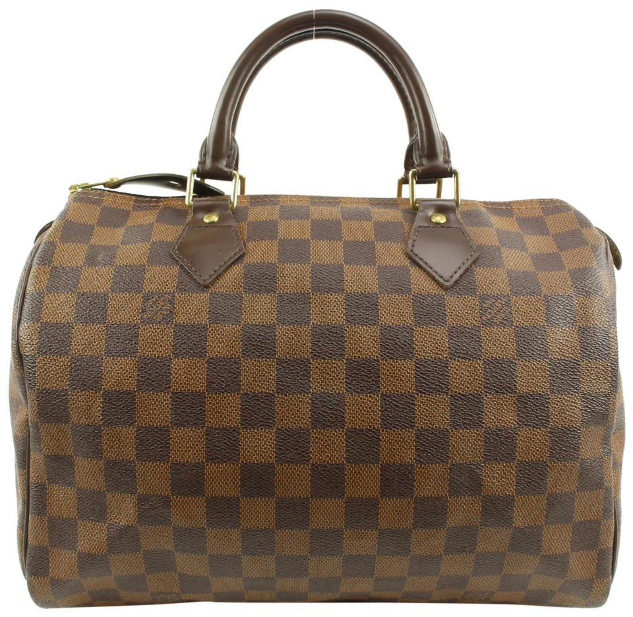 Louis Vuitton Damier Ebene Speedy 30 Boston Bag MM 68lv218s For Sale 5