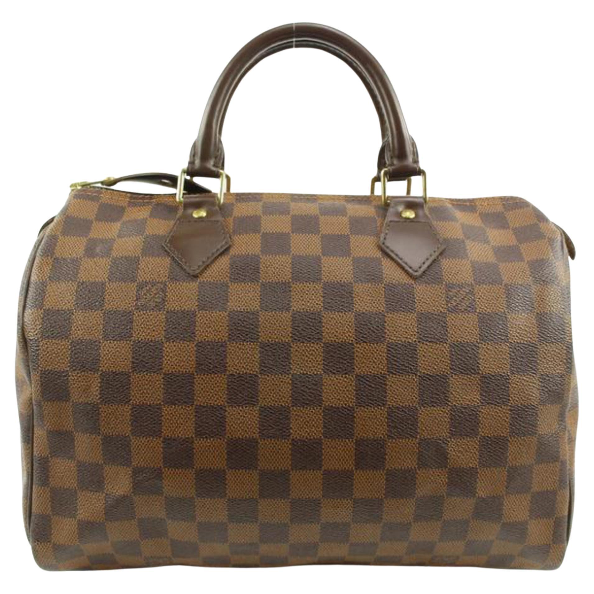 Louis Vuitton Damier Ebene Speedy 30 Boston Bag MM 68lv218s For Sale