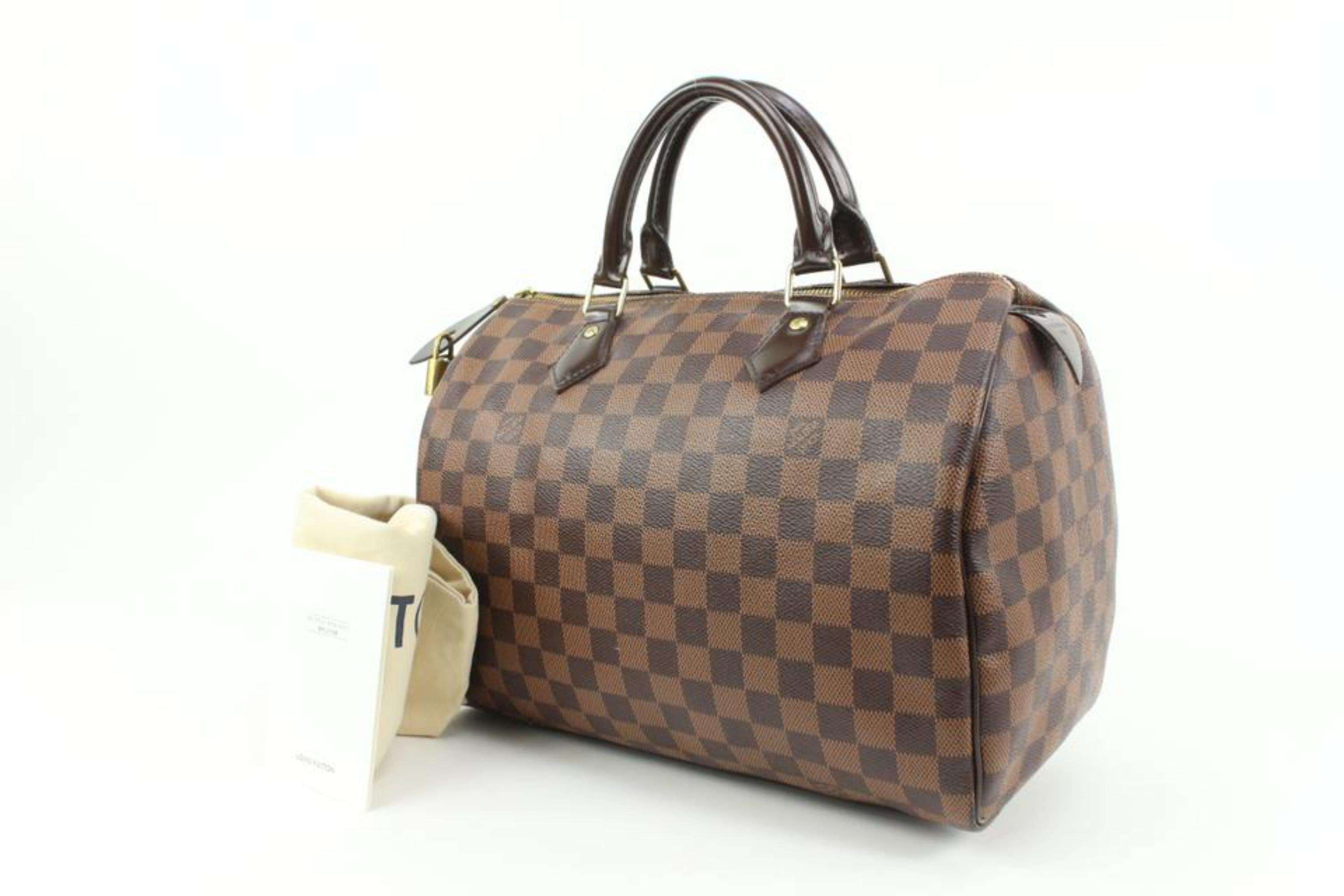 Louis Vuitton Damier Ebene Speedy 30 Boston Bag MM 93lk33s
Date Code/Serial Number: SD3165
Measurements: Length:  12