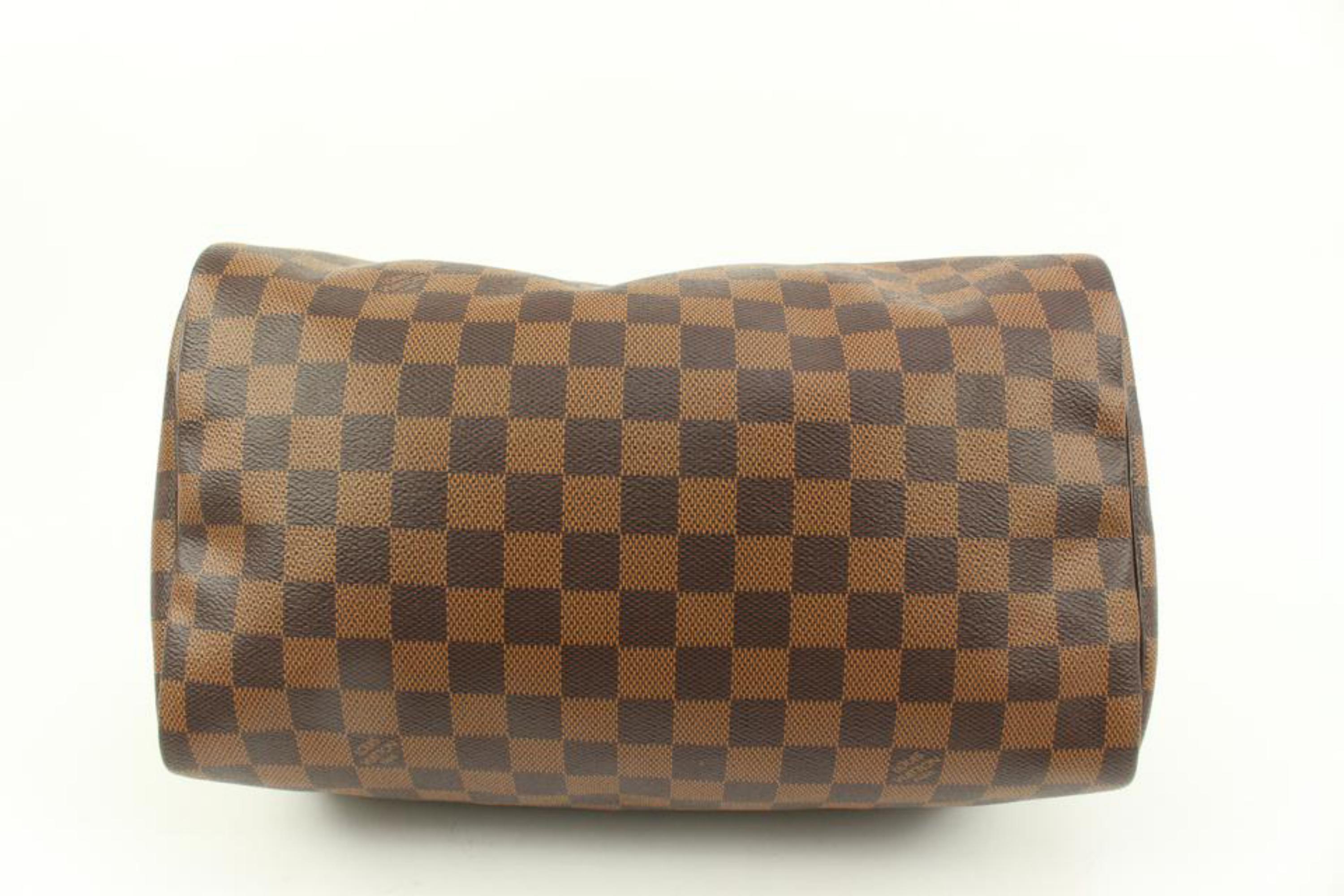 Louis Vuitton Damier Ebene Speedy 30 Boston Tasche MM 93lk33s im Angebot 4