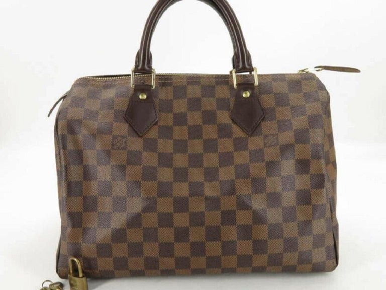 Louis Vuitton Damier Ebene Speedy 30 with Lock and Keys 860628 at