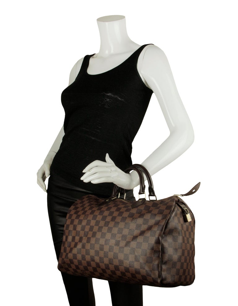 Louis Vuitton Damier Ebene Speedy 35 Bag For Sale at 1stDibs